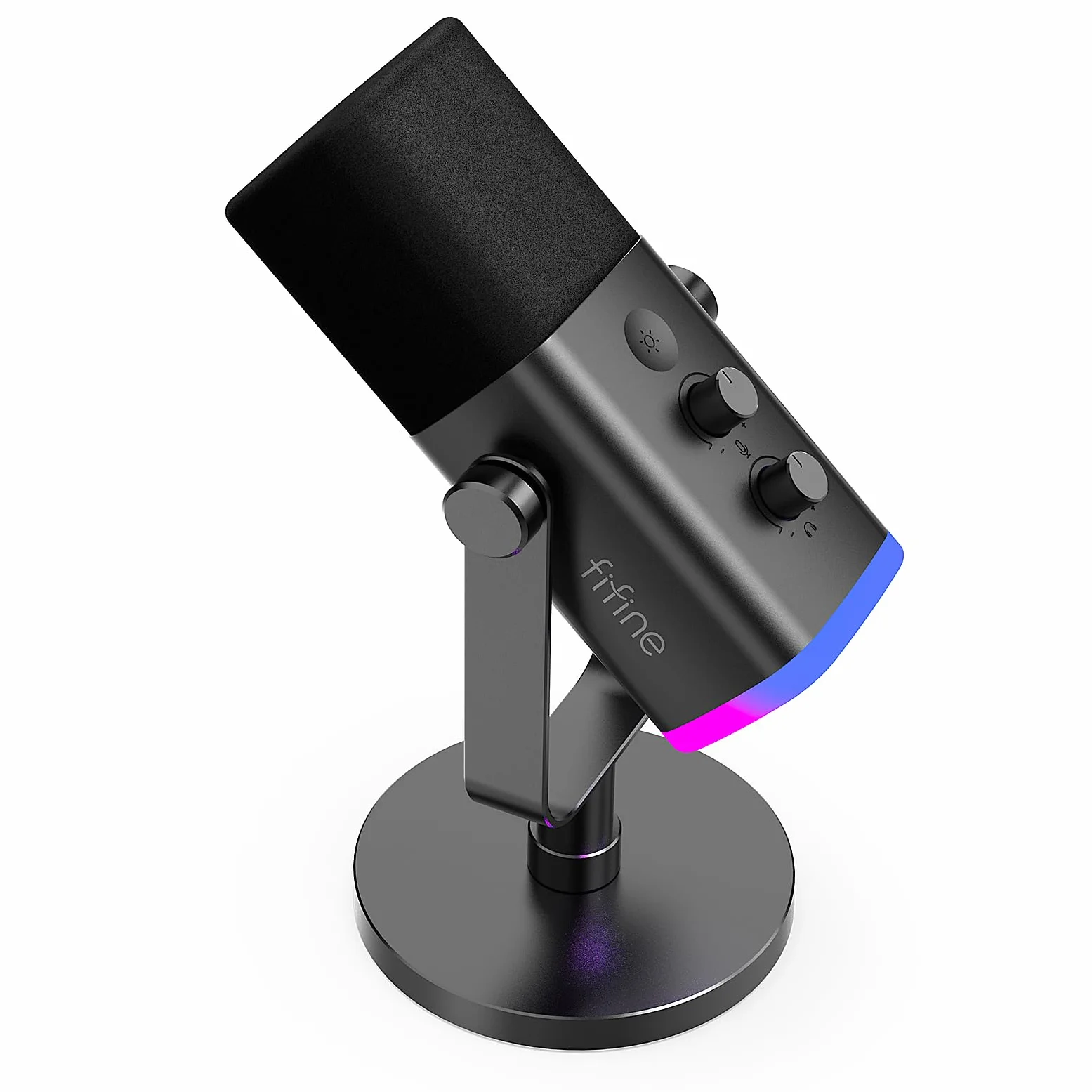 FIFINE XLR USB Microfono Gaming per PC PS4 PS5, Streaming Micrófono de Dinámico per Podcast Studio para Estudio Grabación