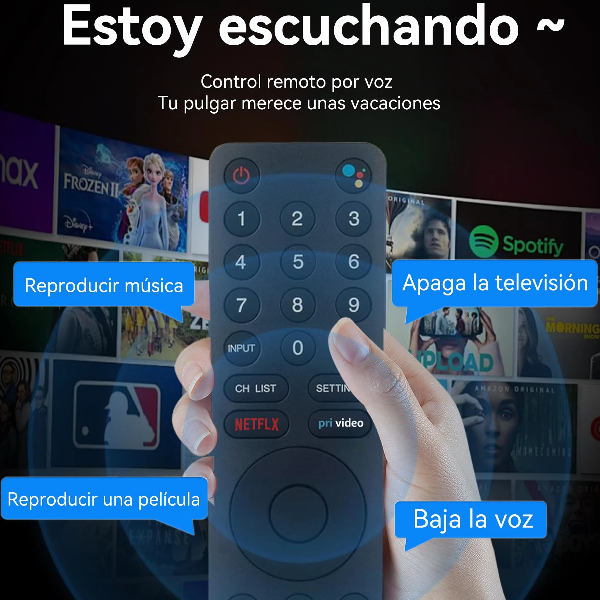 Riry XMRM-010 Mando a Distancia Xiaomi MI TV con Bluetooth Google Assistant para Mi 4S 4A