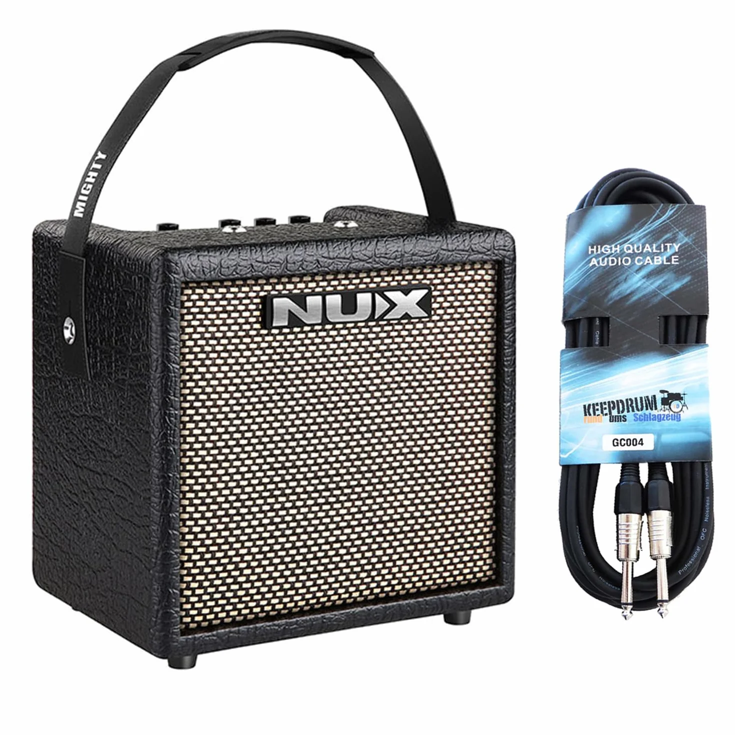 Nux Mighty 8BT MK2 amplificador portátil de modelado de guitarra con Bluetooth + cable jack keepdrum