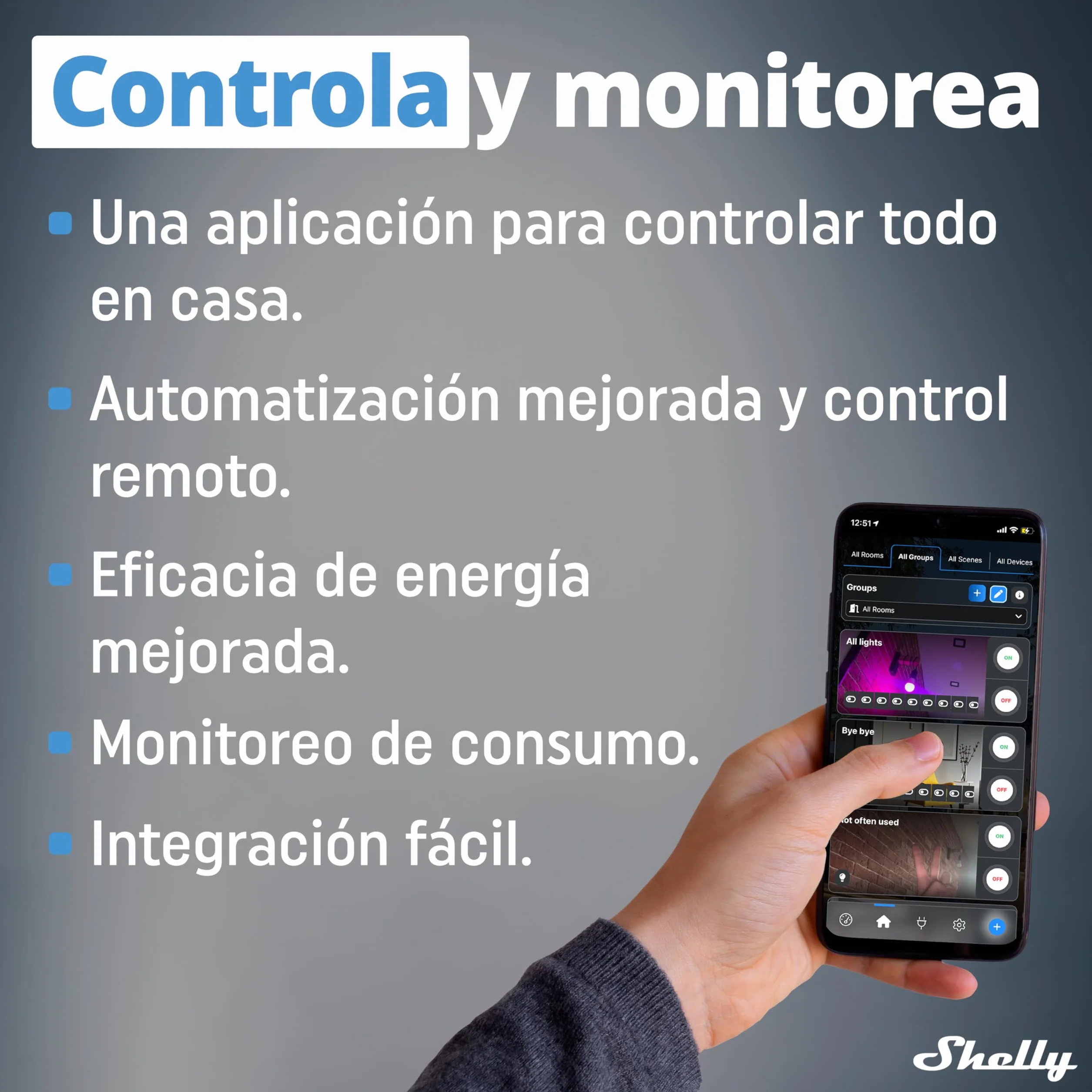 Shelly BLU Gateway – Pasarela Bluetooth a Wi-Fi con Conector USB-A, Inalámbrico, App iOS y Android, Requerido, Repetidor Wi-Fi, Alcance de 20 a 30 m, No Hub Requerido