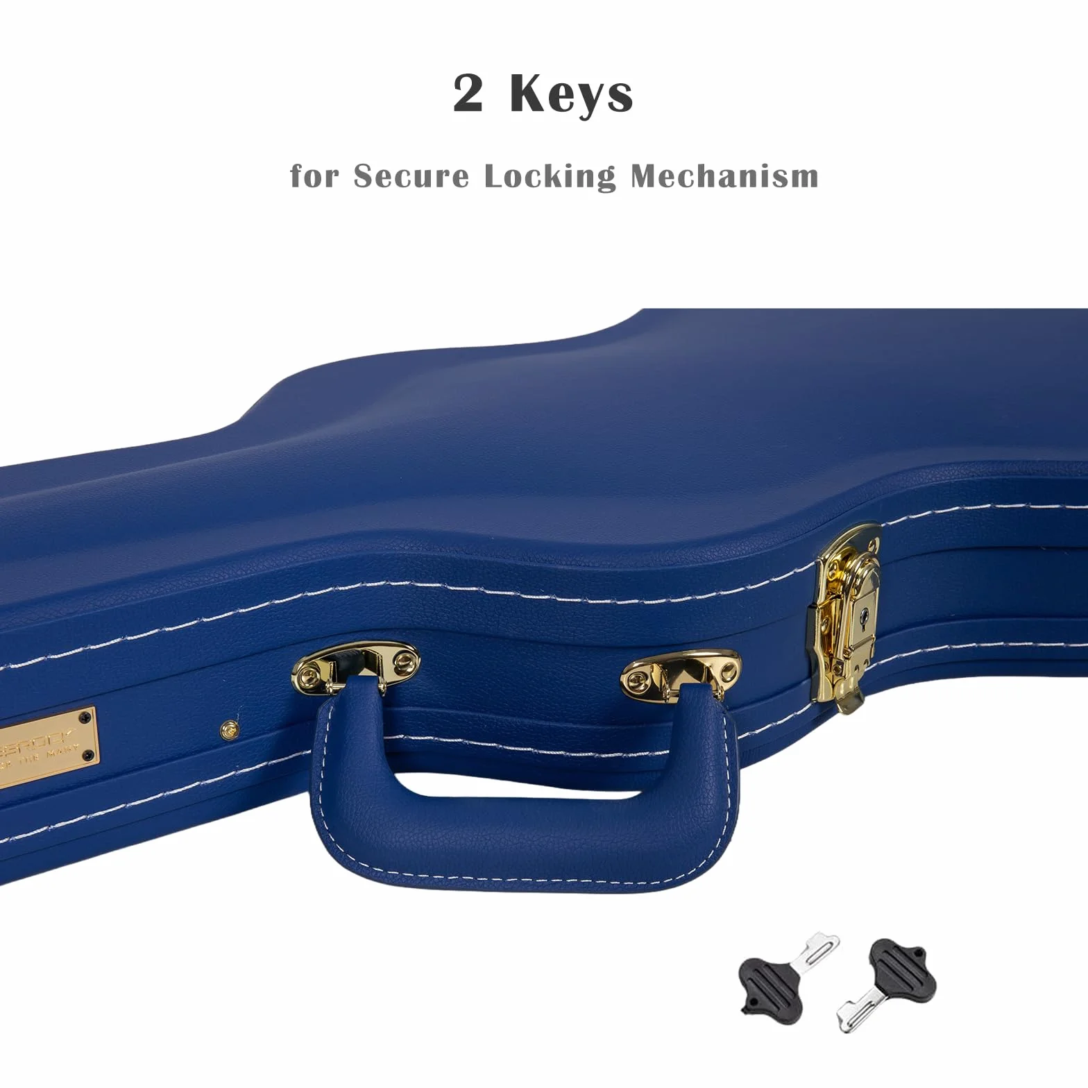 Crossrock Designer Series CRW520SGVB - Maletín de Madera para Guitarras eléctricas Gibson SG (Cerradura de Seguridad, Patas metálicas), Color Azul, Azul Luminoso, SG, S