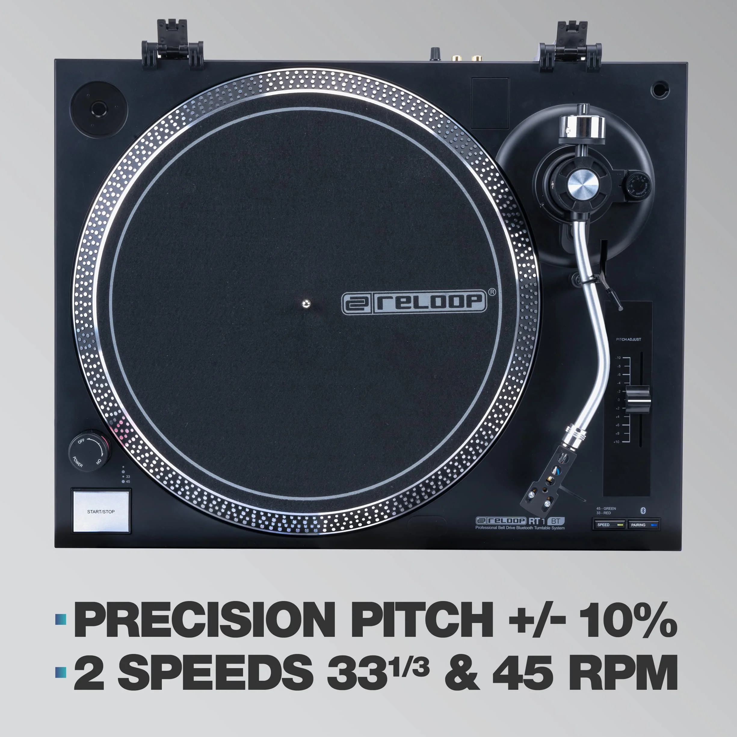 Reloop RT-1 BT & Reloop DSM-3 BT Speaker Bundle: Turntable + Speaker DJ and HiFi Pleasure Combined with Smart Connectivity