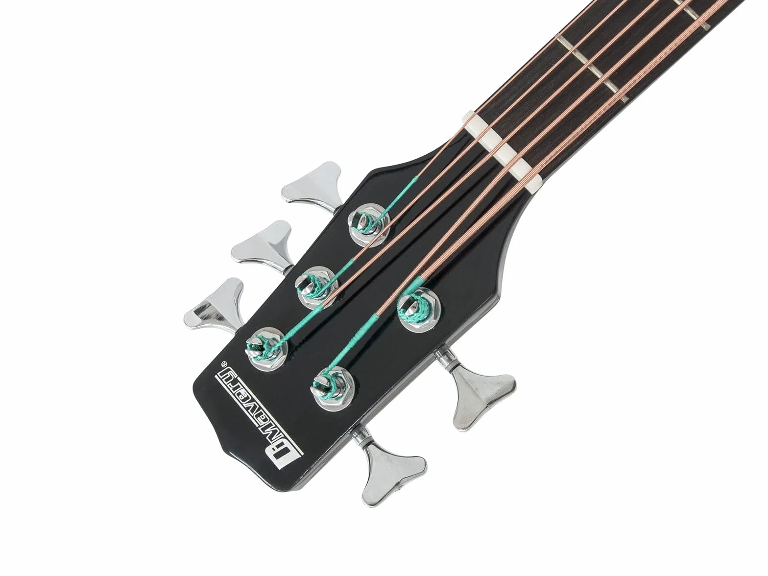 DIMAVERY AB-455 Bajo acústico 5 cuerdas Negro | Bajo acústico de cinco cuerdas con micrófono