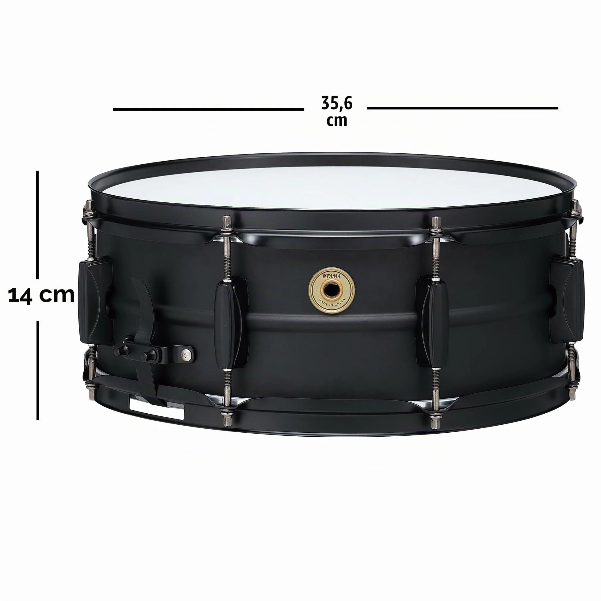 Tama Metalworks Black Steel (BST1455BK) - Tambor (14 x 5,5 pulgadas), color negro mate