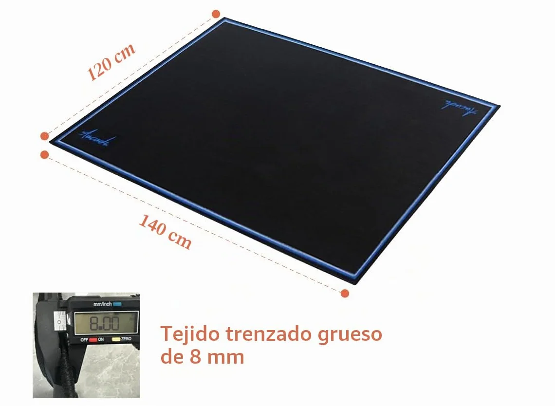 Aucuda Alfombra de tambor, 120 x 140 cm, antideslizante, insonorizada, almohadilla de práctica para batería eléctrica, alfombra absorbente de sonido para verano al aire libre, juego de batería de jazz