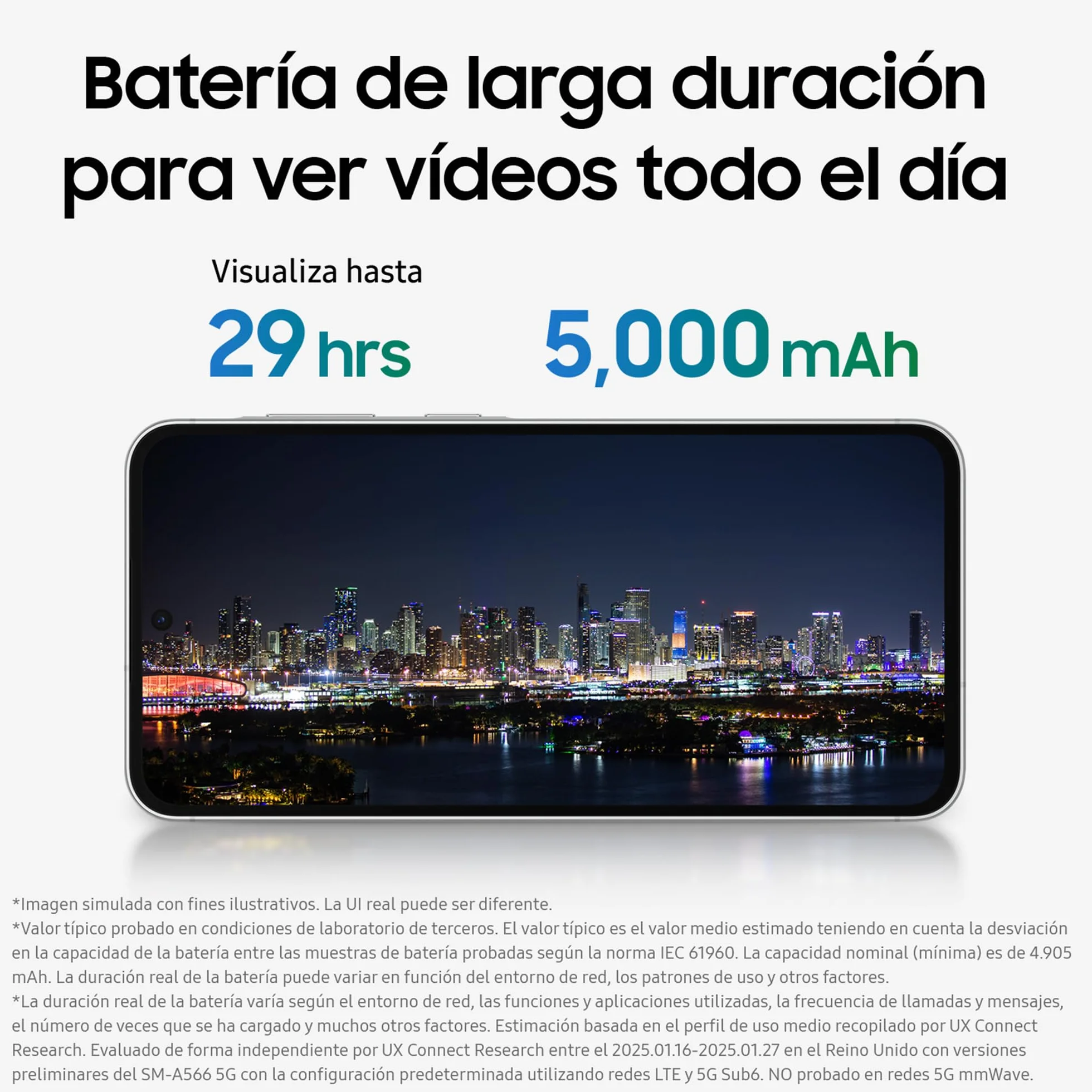 Samsung Galaxy A56 5G 256GB, Teléfono Móvil, 8GB RAM, 50MP Cámara, Negro, Garantía del Fabricante 3 Años + 1 Año Extra