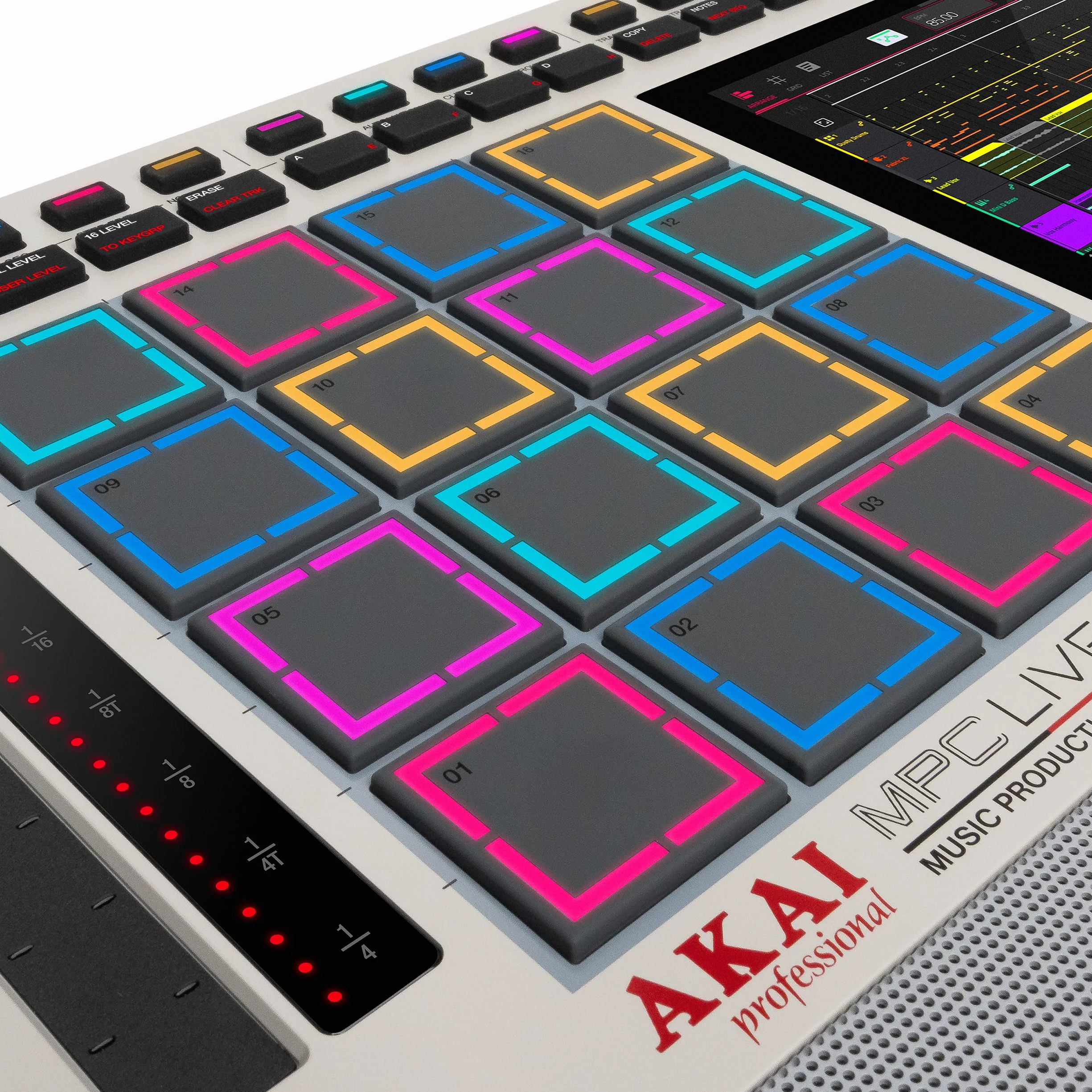 Akai Professional MPC Live III Retro Centro de Producción Musical portátil y Autónomo con Pads MPCe, Secuenciador, Pantalla táctil, Micrófono, Altavoces, Interfaz de Audio, Wi-Fi, Bluetooth, Batería
