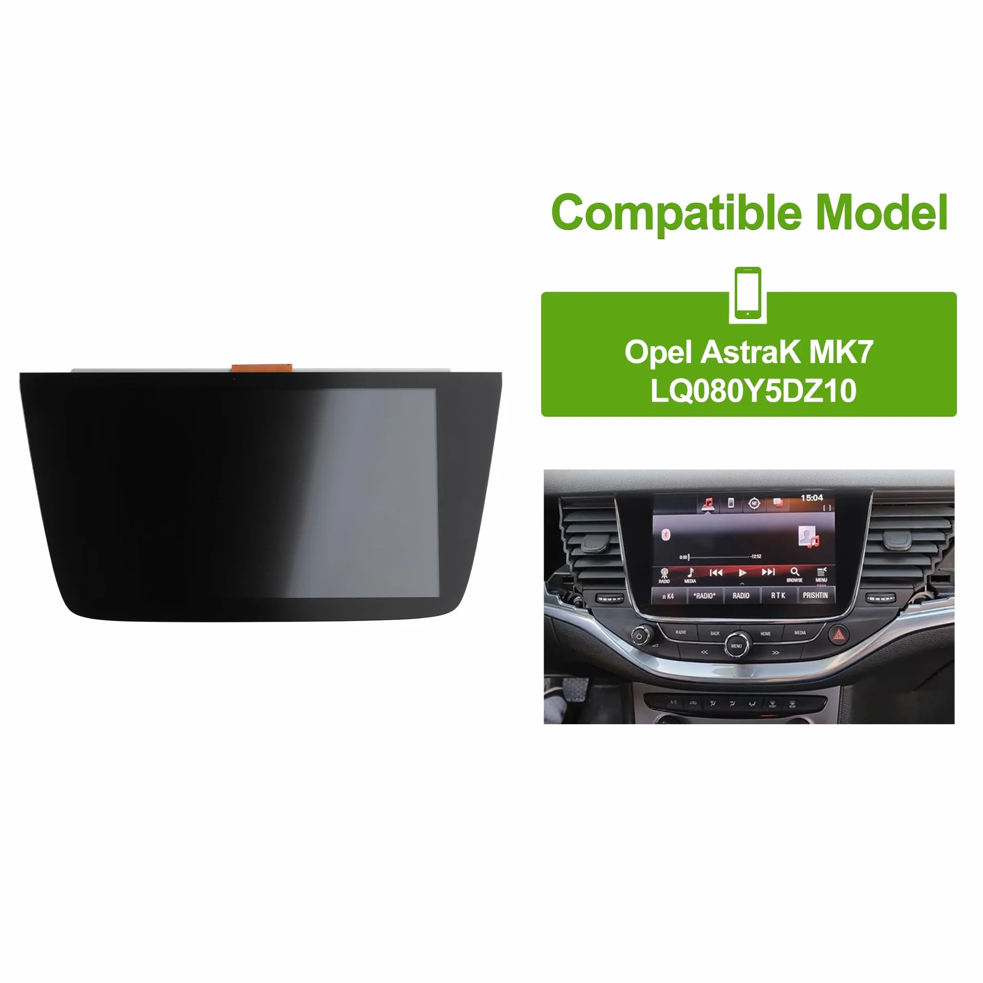 Pantalla LCD para Opel Vauxhall Navi 900 IntelliLink Navi Radio LCD compatible con Opel Astra K MK7 LQ080Y5DZ10 piezas de repuesto con herramientas gratuitas de 8 pulgadas