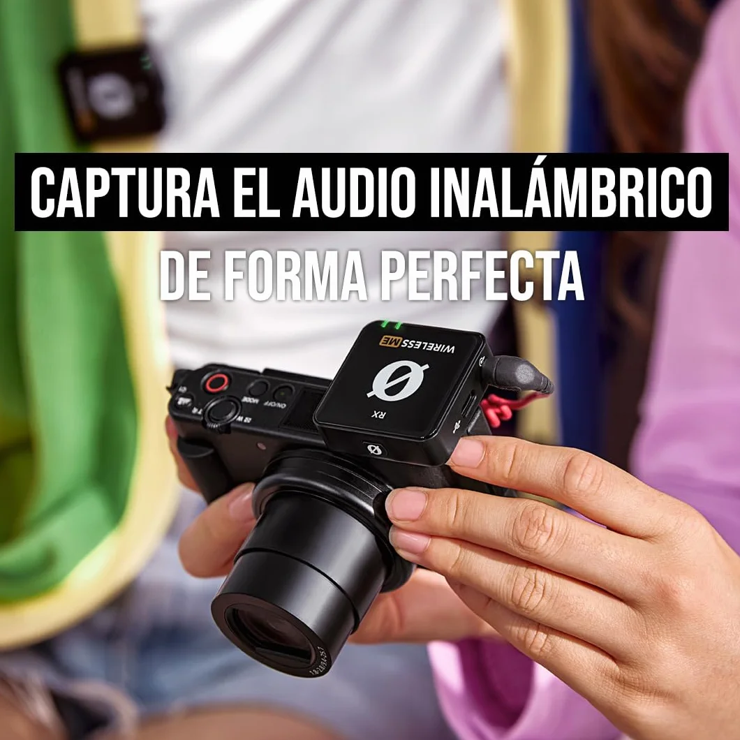 RØDE Sistema de microfonía inalámbrica ultracompacto Wireless ME con micrófonos Integrados, tecnología GainAssist y 100m de Alcance para filmaciones, entrevistas y creación de contenidos