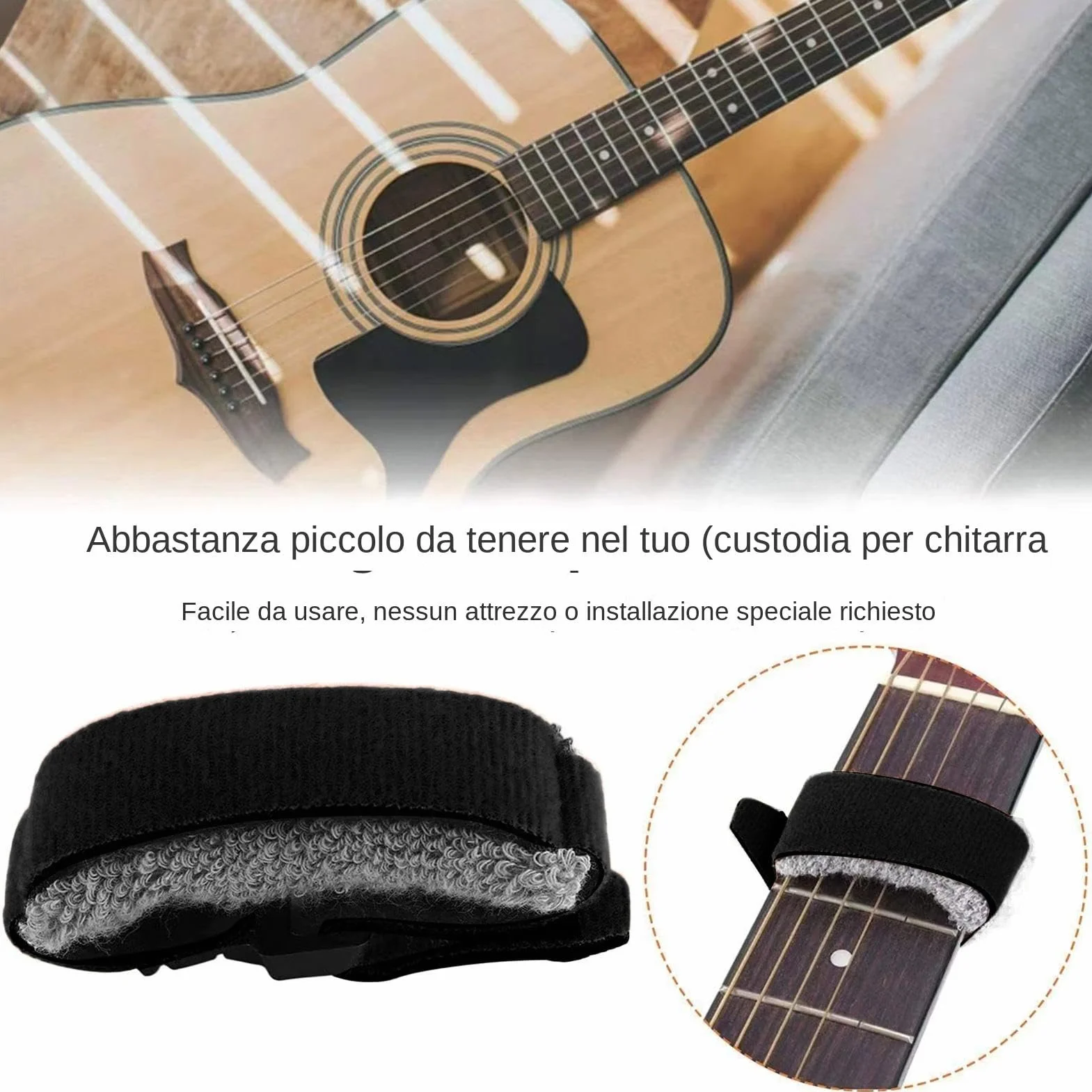 FRET WRAP | Envoltura De Guitarra Ajustable | Envoltura De Tecla De Guitarra Eléctrica | Accesorios Para Instrumentos Musicales De Tasa De Tasa De Tasa De Mute De Cuerda Para Ukelele Instrumentos De