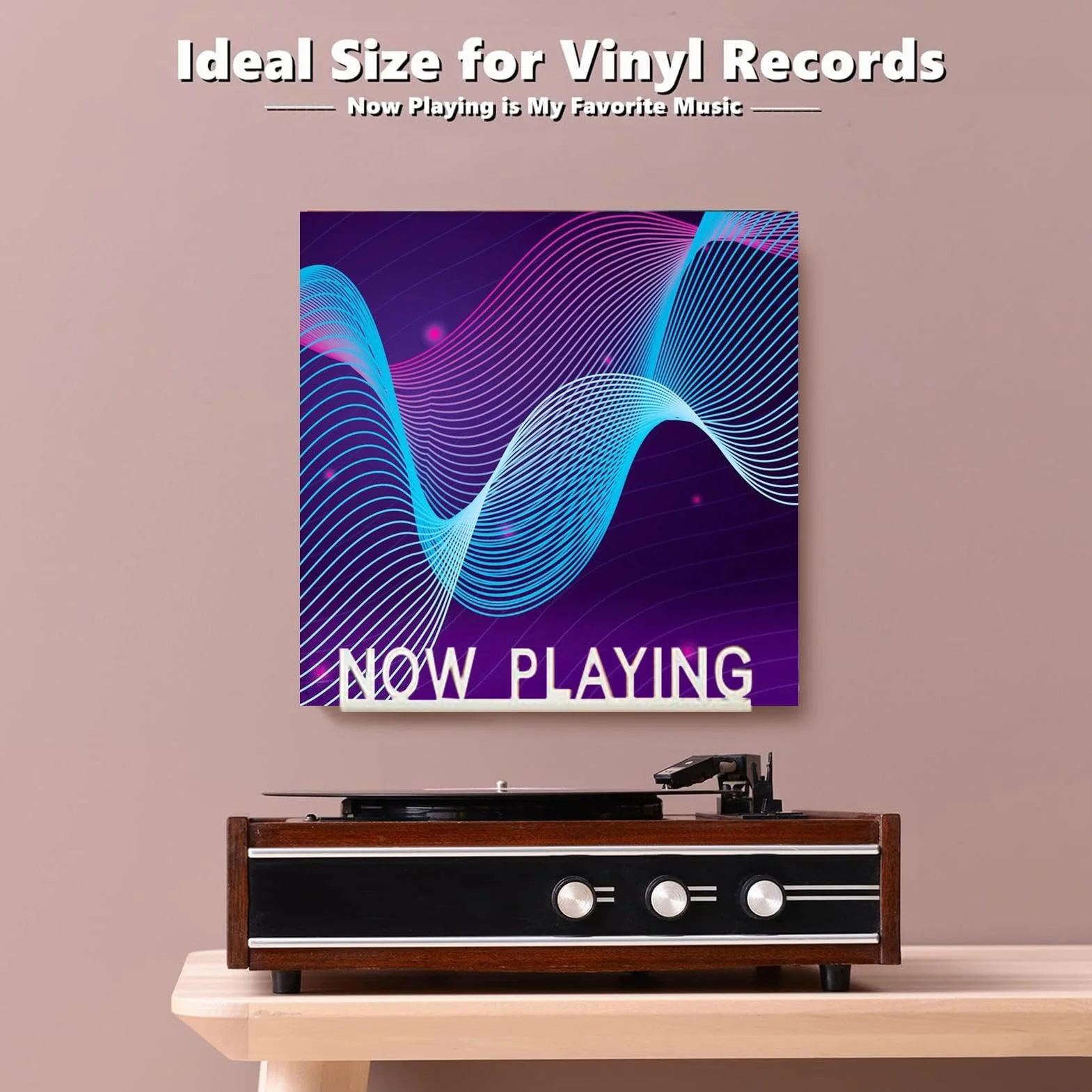 Expositor De Pared Para Discos NOW PLAYING Estante Para Discos Soporte De Pared Para Discos De Acrílico Estantes Para Discos Duraderos Para Exhibición De Álbumes Almacenamiento Y Decoración De Paredes