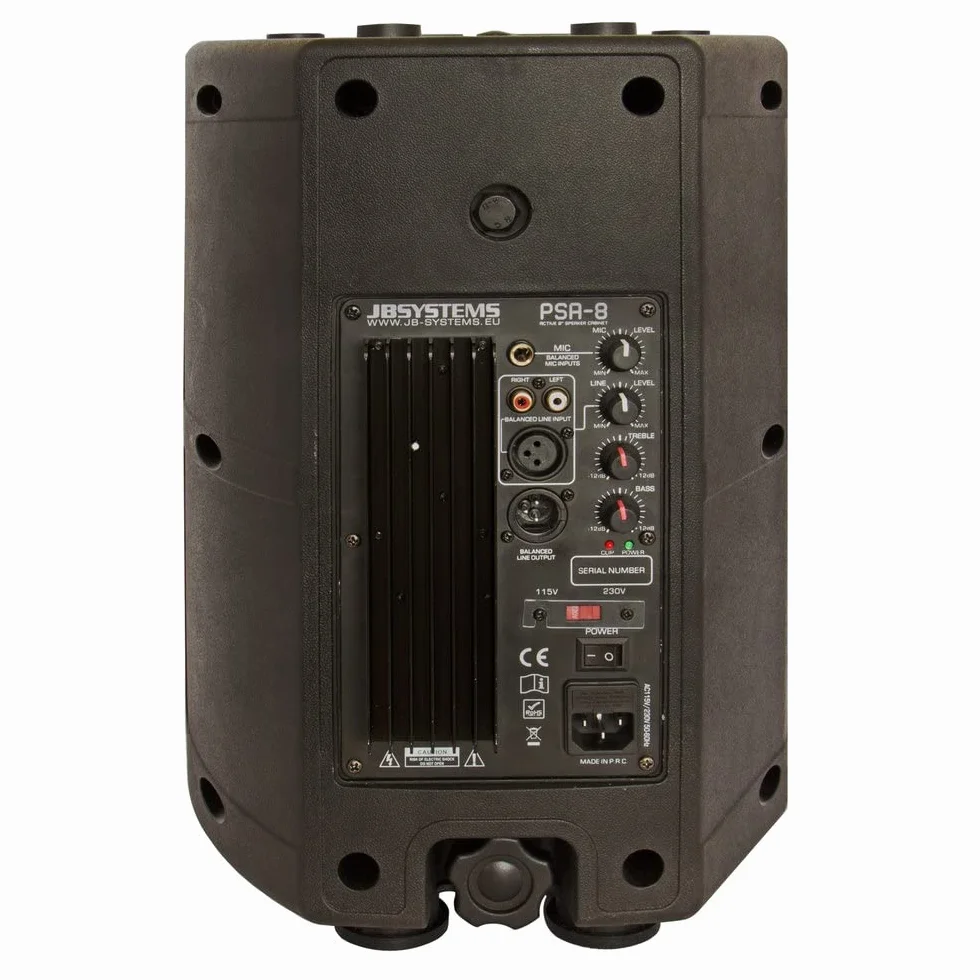 JB Systems PSA-08 120W Negro Altavoz - Altavoces (1.0 Canales, 120 W, 70-20000 Hz, Negro)