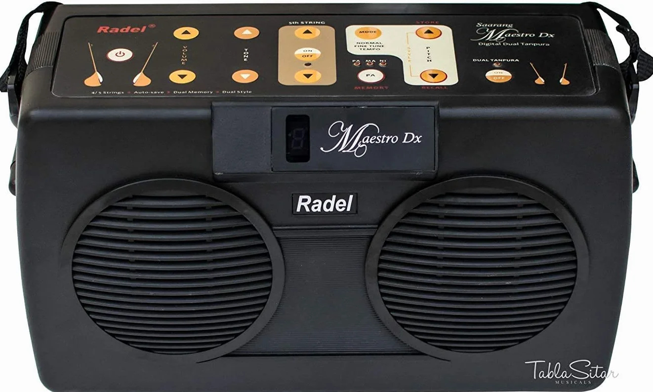 Radel at Maestro DX Electronic Tanpura Shruti Box (negro) Electronic Tanpura - RADEL Saarang Maestro Dx Electronic Tanpura - Tambura, Caja digital Tanpura, Tanpura Sampler,