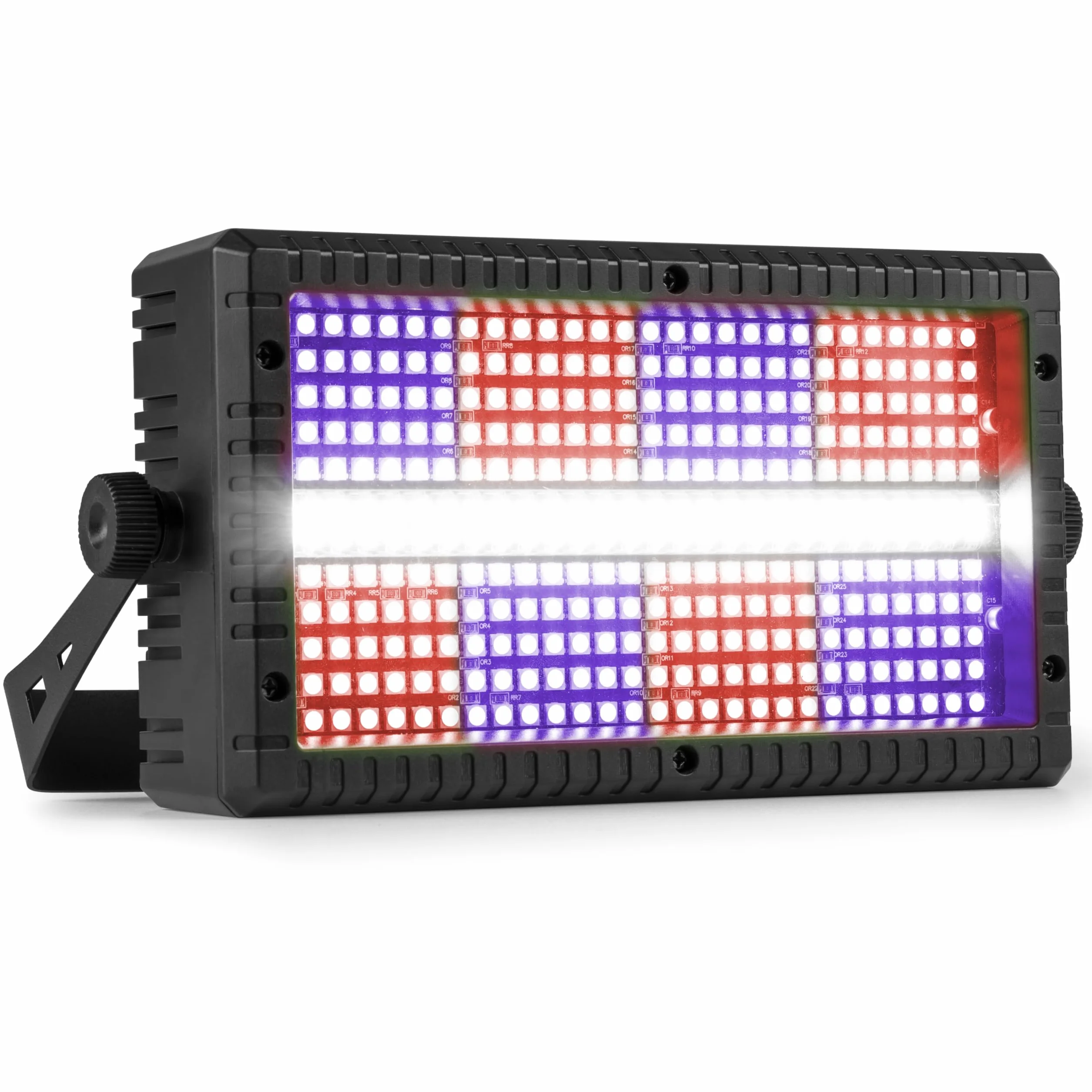 BeamZ BS336 - Combo de Luz Estroboscópica y cegadora LED RGB+Blanco, 336 LEDs RGB + 56 Blancos, DMX512 4/6/12/24/30 Canales, Modo Autónomo, Maestro/Esclavo, Automático, Mando a Distancia