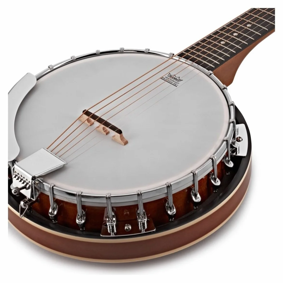 Gear4music Guitarra Banjo 6 Cuerdas con Funda y Afinador de Clavijero