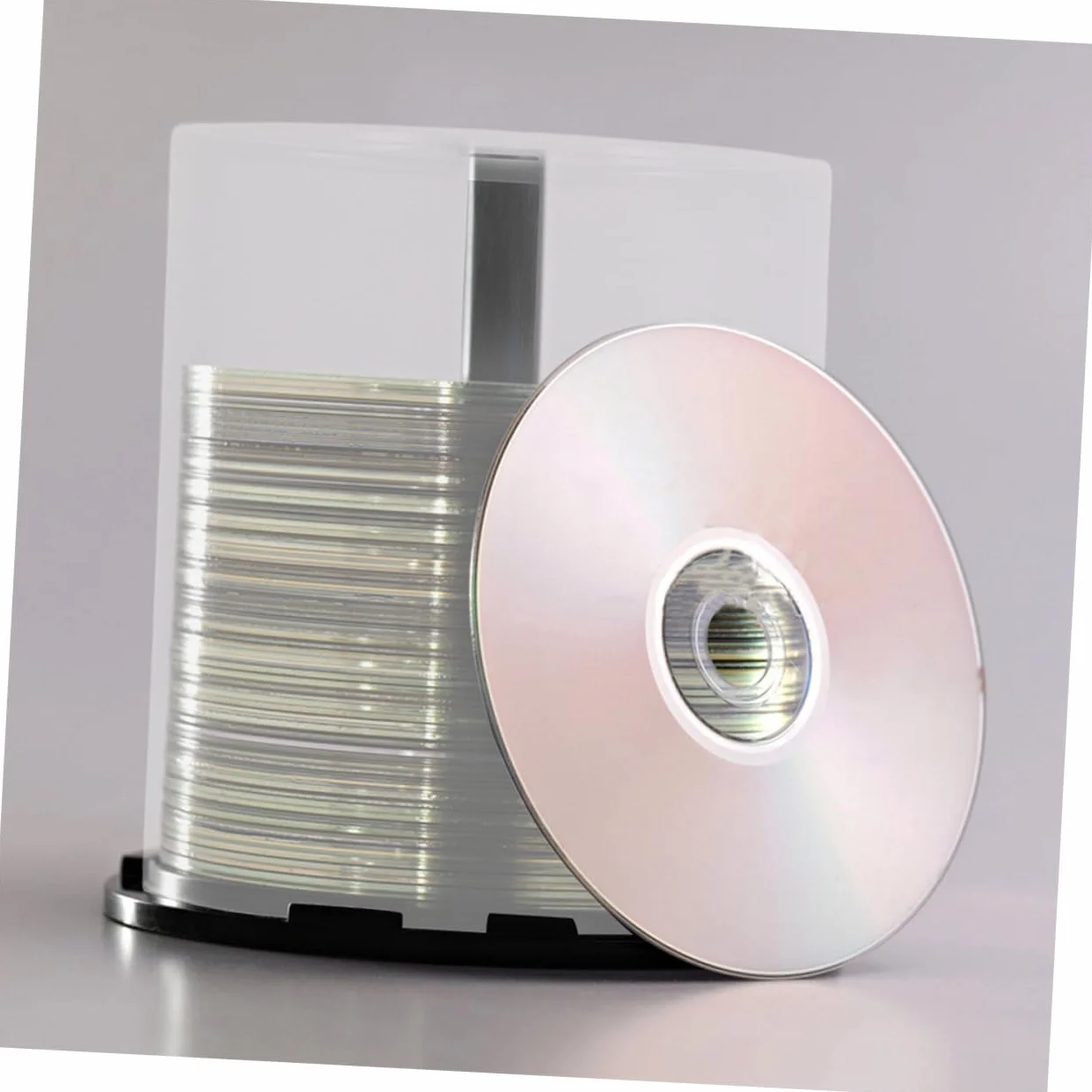 iplusmile Contenedores de Plástico para Guardar CD y Dvd Gran Capacidad, Diseño Minimalista y Ahorro de Espacio, Paquete de 4 Unidades para Hogar y Oficina
