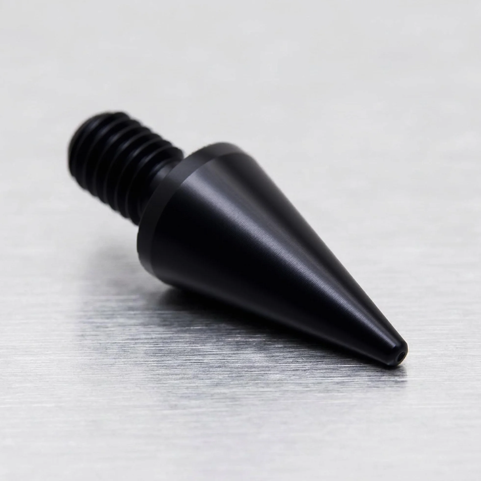 PrecisionGeek Aluminio anodizado Negro M6 puntas/spikes de desacople para altavoces (Conjunto de cuatro)
