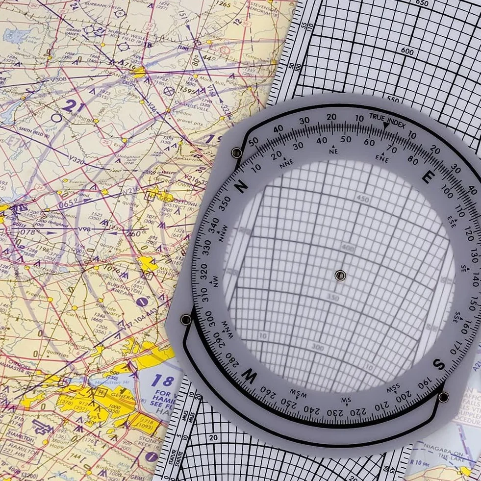 Ordenador de vuelo E6B Plotter aviación Regla cálculo circular Entrenamiento pilotos