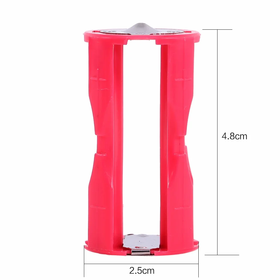 Mugast 4pcs AAA auf C Batterie Adapter,4 Stücke AAA zu Größe C Parallel Akku Konverter Adapter,Umweltfreundlich Battery Converter Batteriehalter Box für Elektronik-/Notfallsituationen Rot