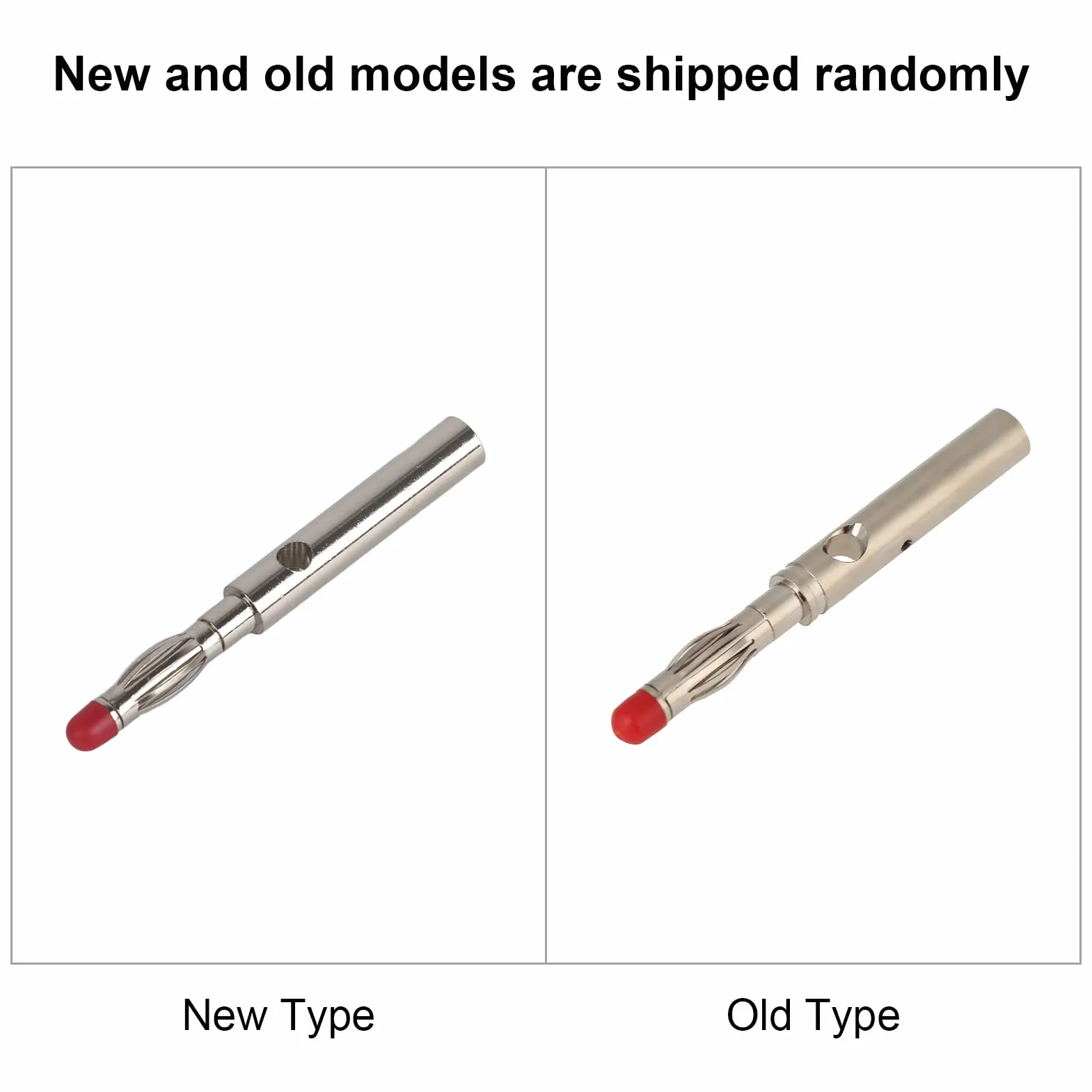 Aramox Enchufes banana rojos/negros de 10Pcs 4mm, conectores banana apilables completamente aislados de seguridad