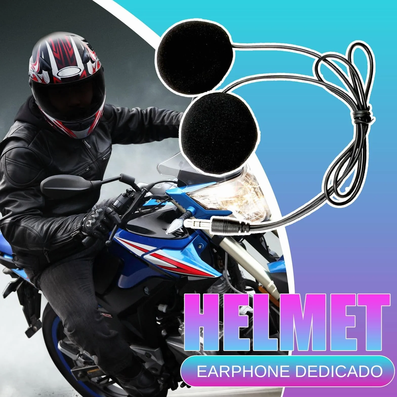 Genérico Altavoces para Cascos De Motocicleta,Audífonos para Motocicleta - Equipo Deportivo para Esquí, Ciclismo, Motonieves, Motocross, Motocicleta y Snowboard