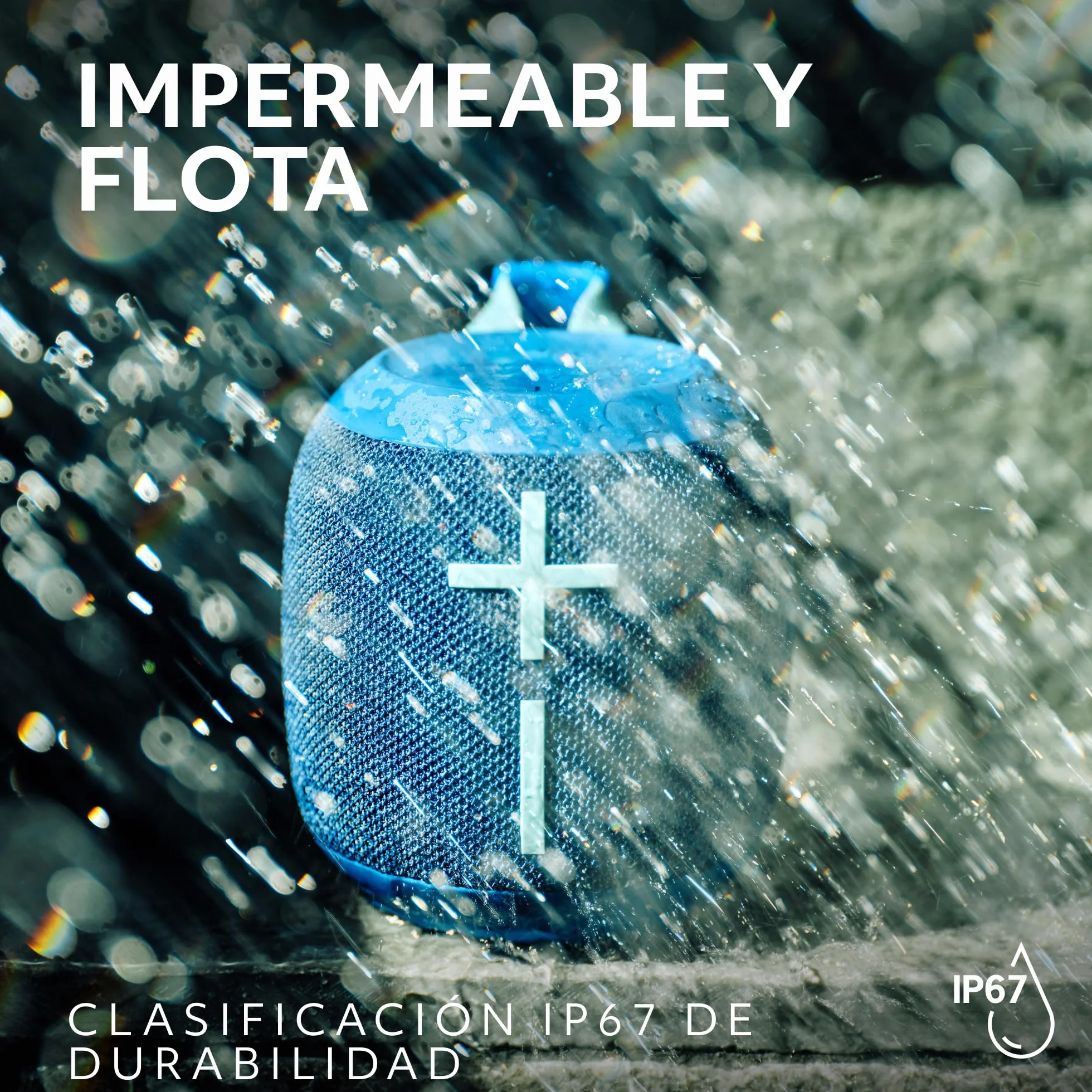 Ultimate Ears Wonderboom 4 Altavoz Bluetooth portátil Resistente al Agua Sonido 360° Flotante Prueba Polvo 40m Negro