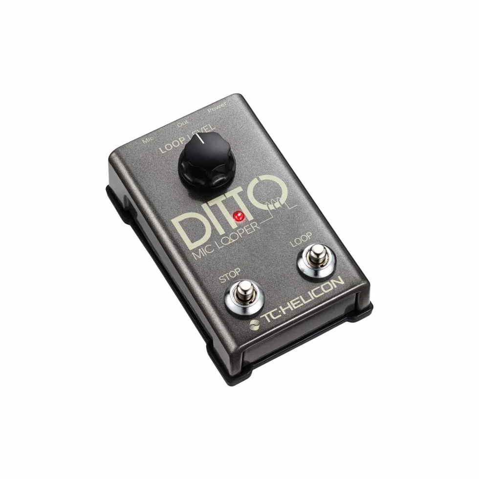 TC Helicon DITTO MIC LOOPER Pedal Looper de dos botones fácil de usar para voces e instrumentos acústicos