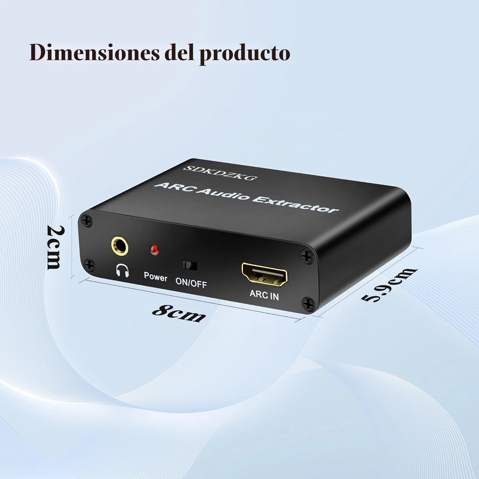 Extractor HDMI ARC, adaptador divisor con óptico TOSLINK, SPDIF coaxial y analógico 3.5 mm L/R estéreo para amplificador HDTV altavoz