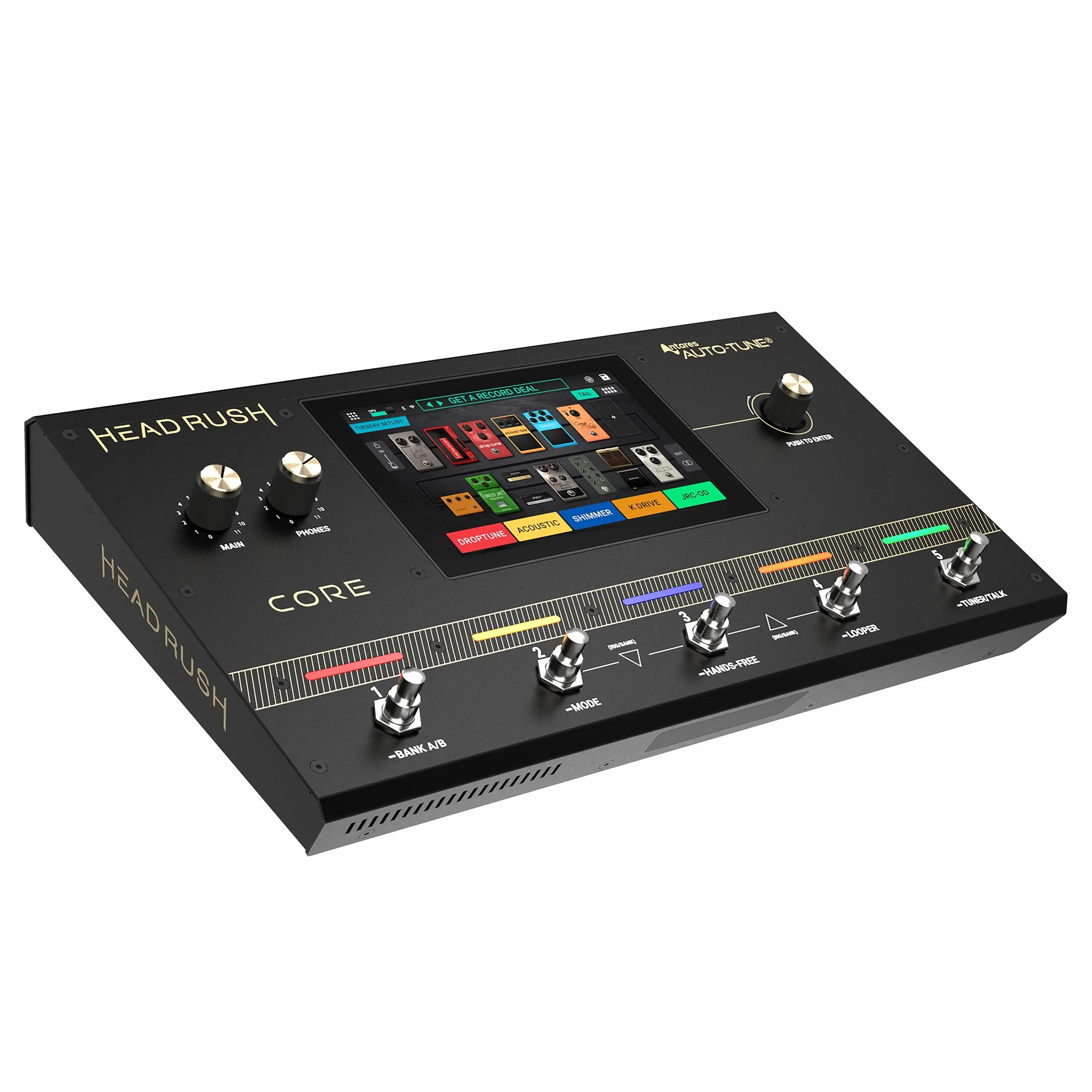 HeadRush Core - Procesador de Modelado de Amplis de FX para Guitarra y Voz con Clonación, Looper, Antares Auto-Tune, WIFI, Pantalla Táctil y Bluetooth