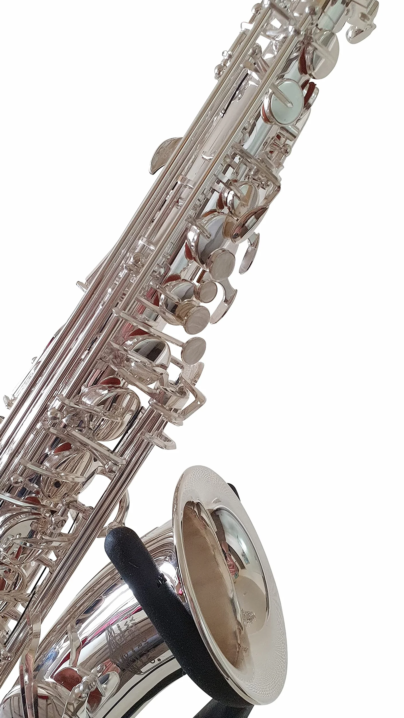 Saxofón Alto, Placa de Plata Sólida, Incluye Funda Dura de Lujo y Accesorios, Nuevo, Diseño de Saxofón Alto