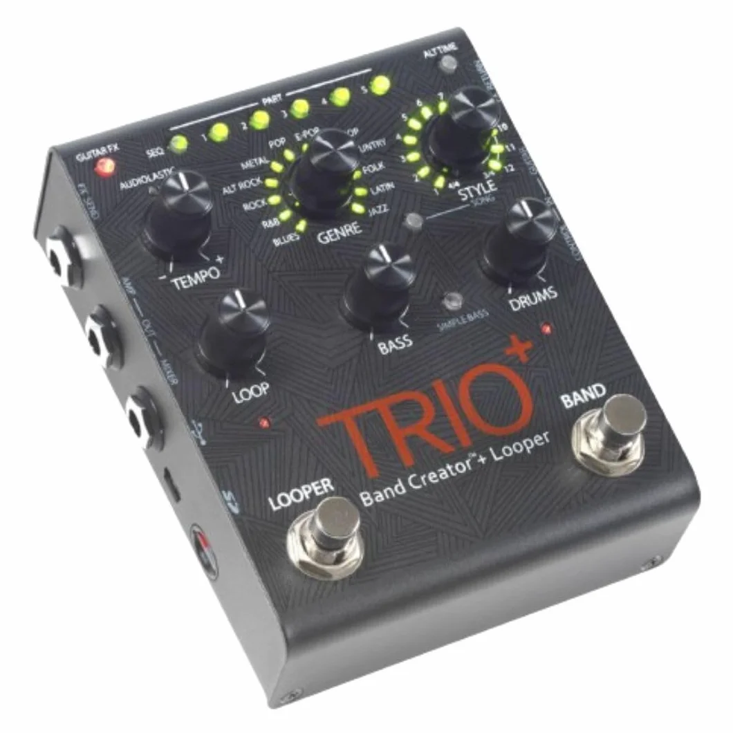 DigiTech Pedal de guitarra TRIO Plus Band Creator con lanzadera