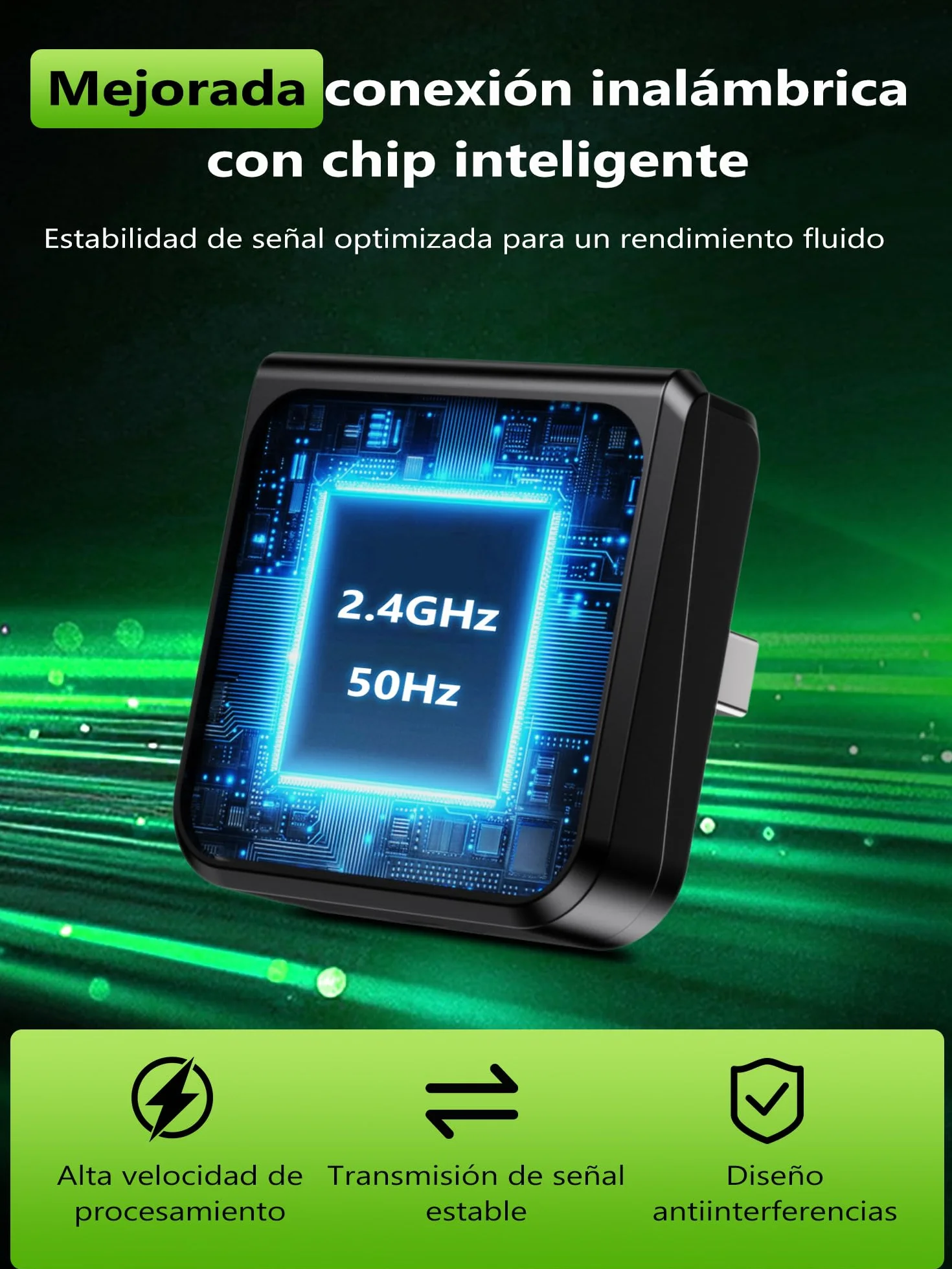Adaptador CarPlay Inalámbrico Para iPhone:Android Auto Inalámbrico & car play inalambrico - Estable Compatible Con iPhone iOS 10+ Y Smartphones Android, Coches Con CarPlay, Plug and Play, USB A Type C