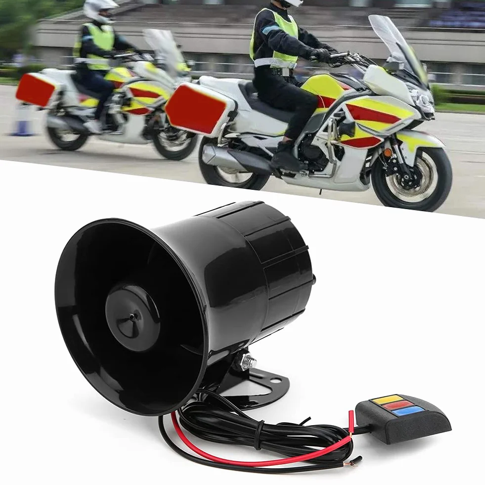 Altavoz de Bocina de 3 Tonos, 12V, 30W, Altavoz de Bocina de 3 Tonos para Coche, Megáfono de Motocicleta, Sirena de Advertencia Electrónica, Dron de Ambulancia