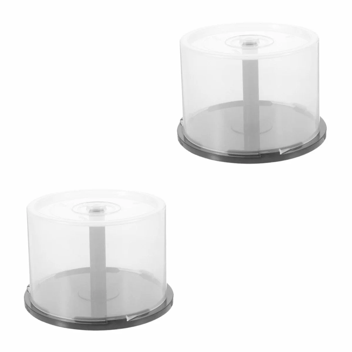 Cabilock 2piezas Caja De Almacenamiento De Cd Transparente De Plástico Organizador De Discos Con Tapa Capacidad Para Cd Dvd Para Mantener Tu Colección Ordenada y Protegida