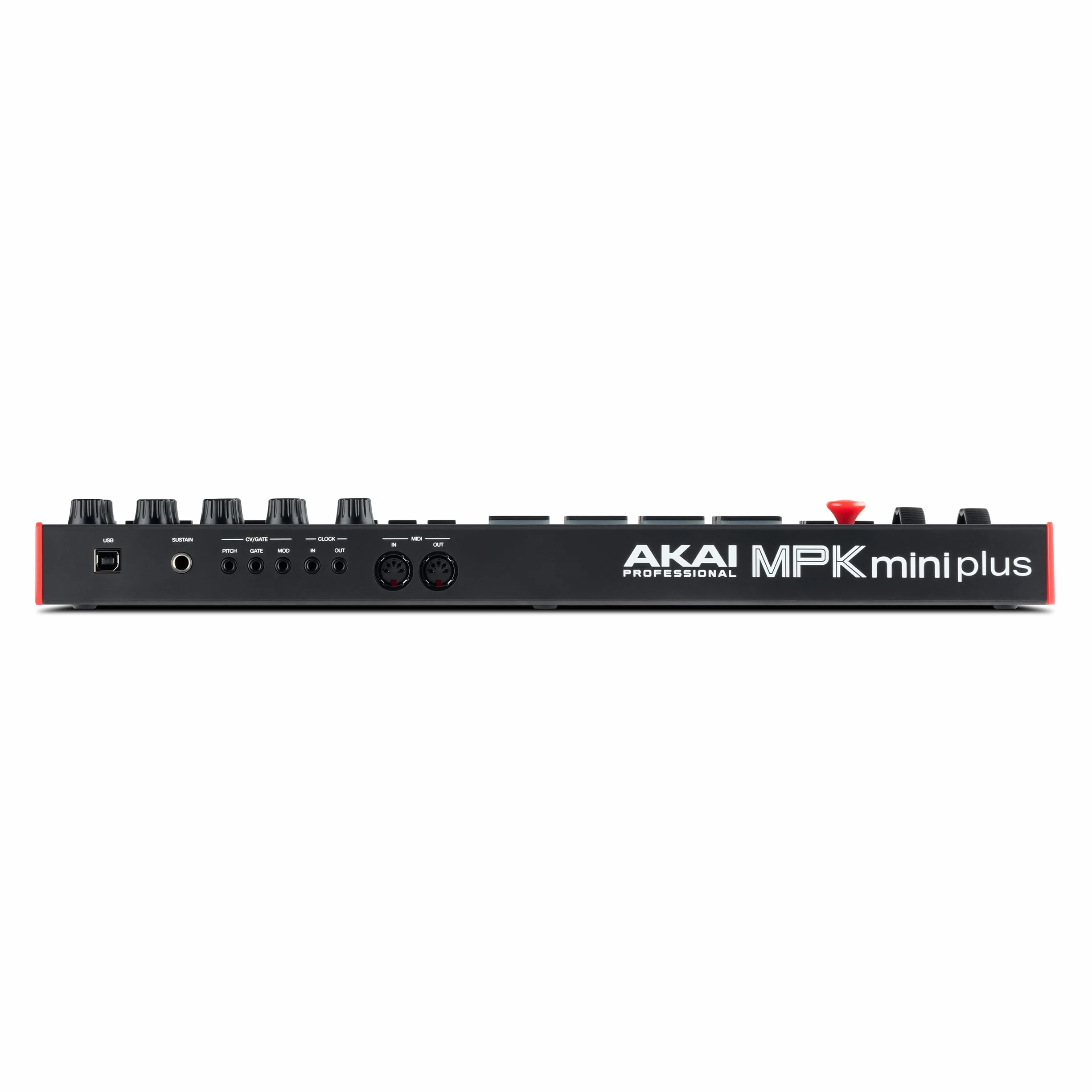 Akai Professional MPK Mini Plus - Teclado Controlador MIDI USB de 37 Mini Teclas con 8 Pads MPC, Secuenciador, MIDI/CV/Gate I/O, Software de Producción y Native Instruments Sound Package