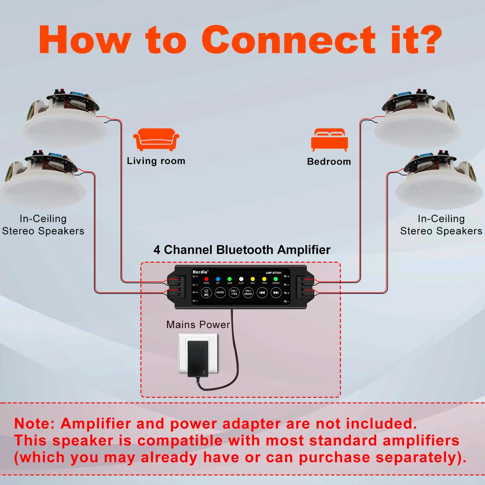 Herdio Altavoces de Techo 8 Pulgadas 800W Montaje Empotrado Sonido Nítido para Cine en Casa (2 Unidades)