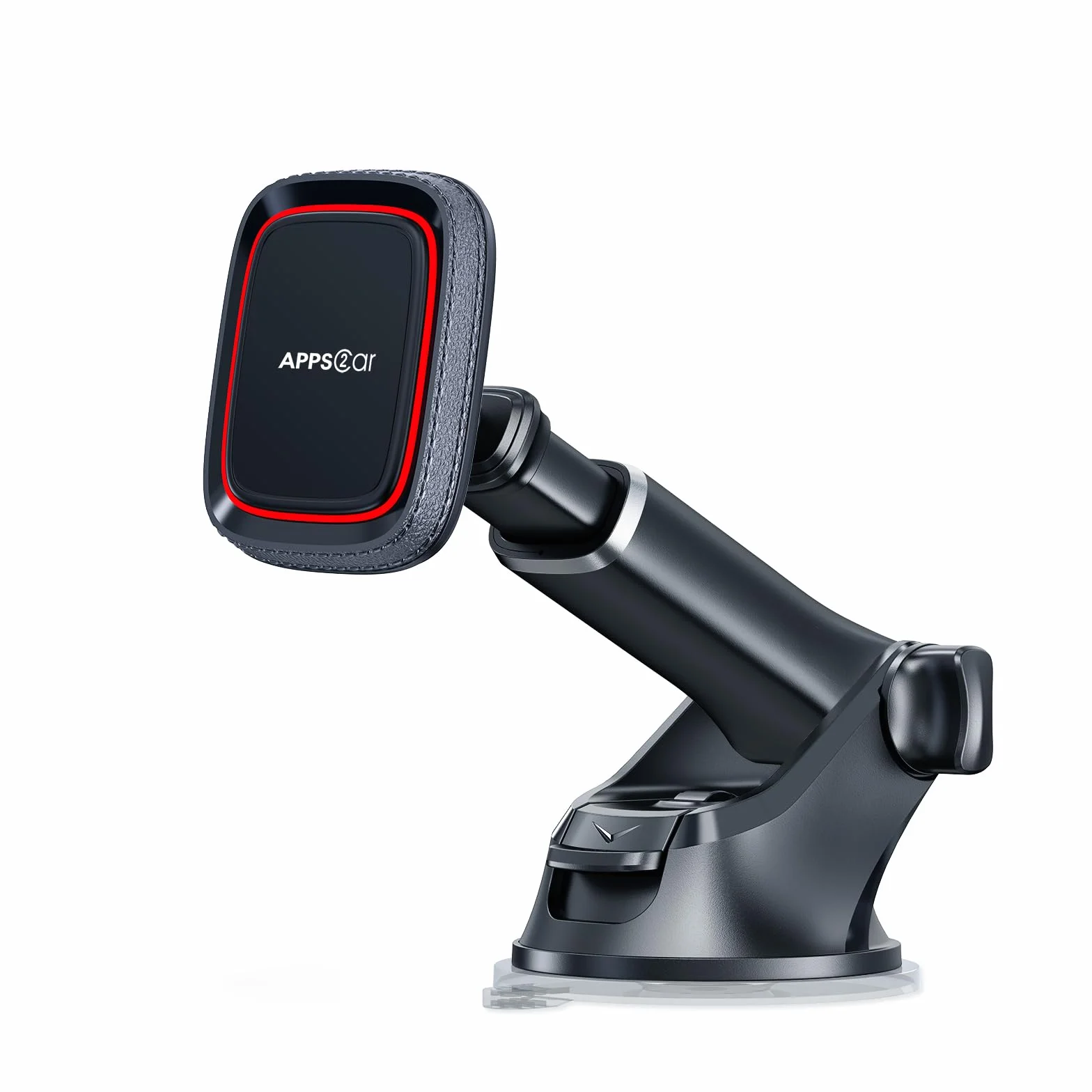 APPS2Car Soporte Magnético Universal para Teléfono Coche, Ventosa Parabrisas Salpicadero Ajustable, 6 Imanes Fuertes