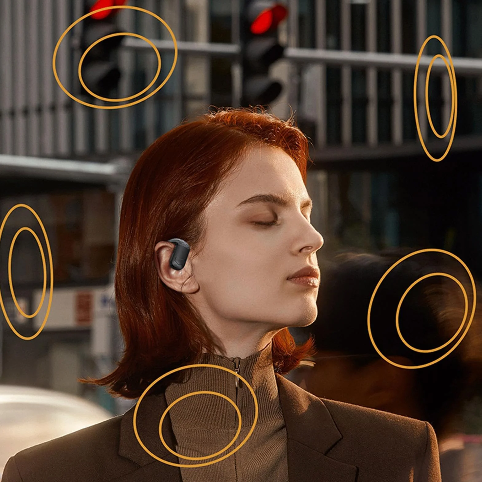 Auriculares De Un Solo Oído - Auricular Mono, Auriculares con Cancelación De Ruido | Llamadas con Auriculares Internos, Auriculares con Reducción De Ruido, Ideales para Llamadas Co