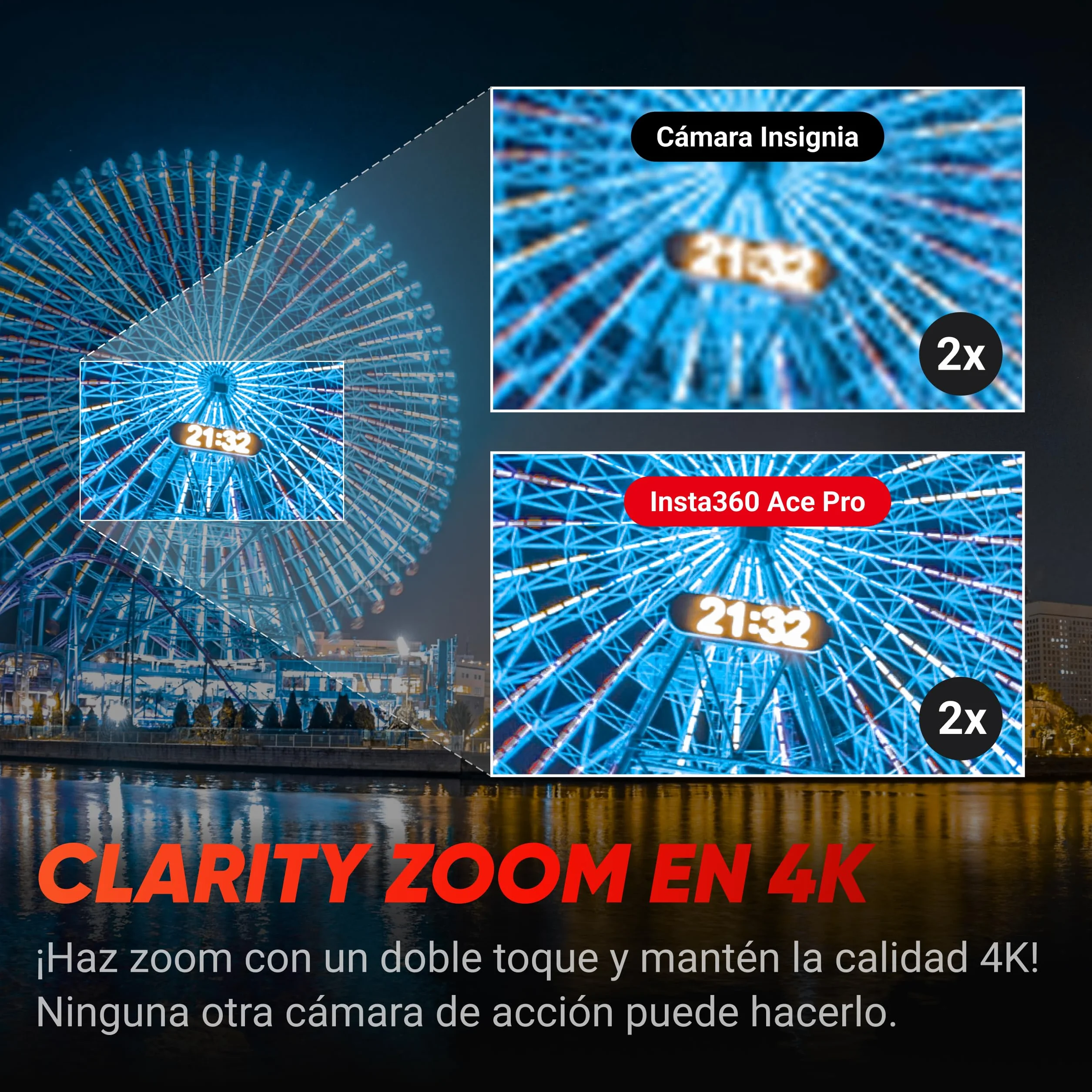 Insta360 Ace Pro: Cámara de acción Impermeable diseñada con Leica, Sensor Insignia de 1/1,3", reducción de Ruido IA Imagen máxima, 4K a 120fps, Pantalla abatible 2,4" y Funciones de IA