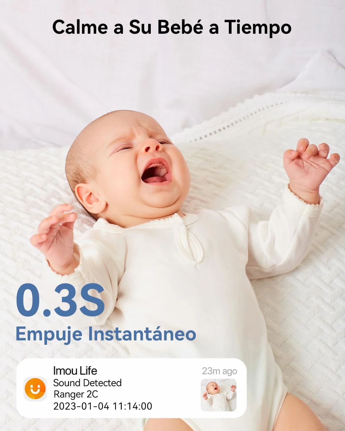 Imou Cámara IP WiFi Interior 2K (3MP) con Detección de Humano, 360°, Audio Bidireccional, Compatible con Alexa