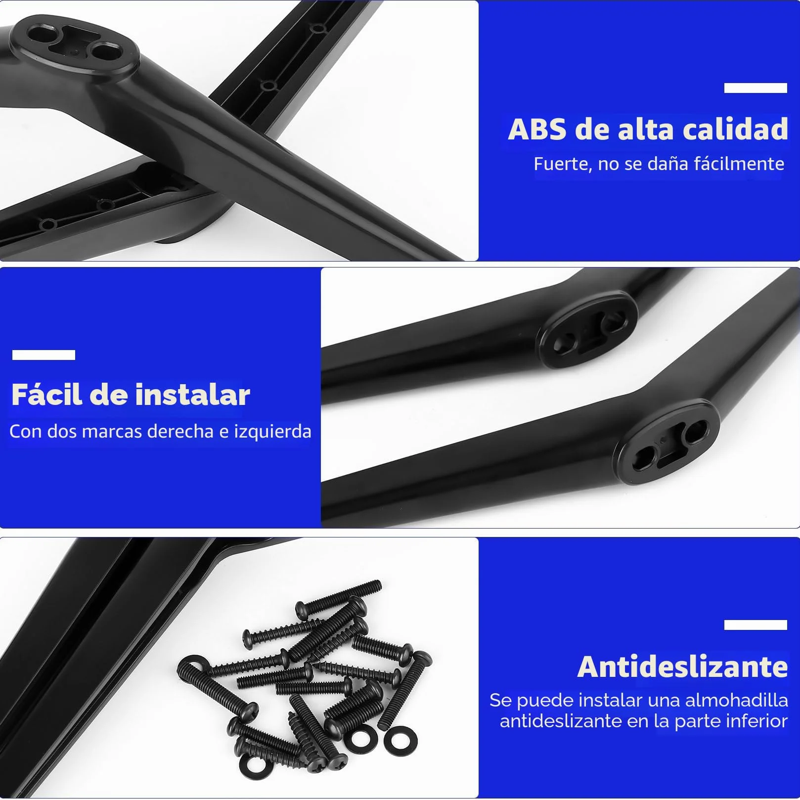 Soportes universales para TV 20-65 pulgadas, patas planas, juego de tornillos negro