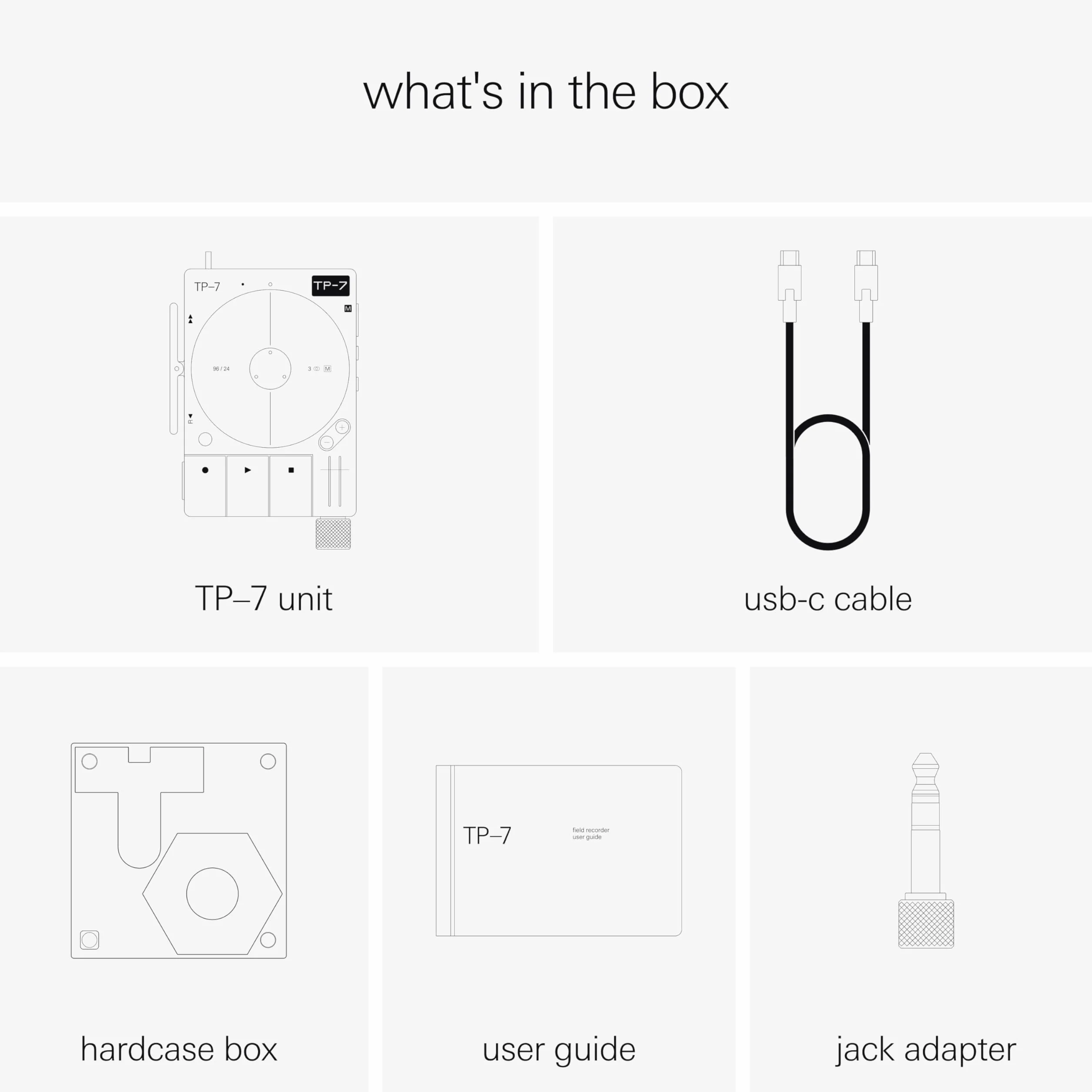 Teenage Engineering TP-7 (Dispositivo de grabación portátil, con Interfaz de Audio USB-C, Bluetooth, micrófono Interno, 128 GB de Espacio de Almacenamiento, 72 Horas de duración de la batería)