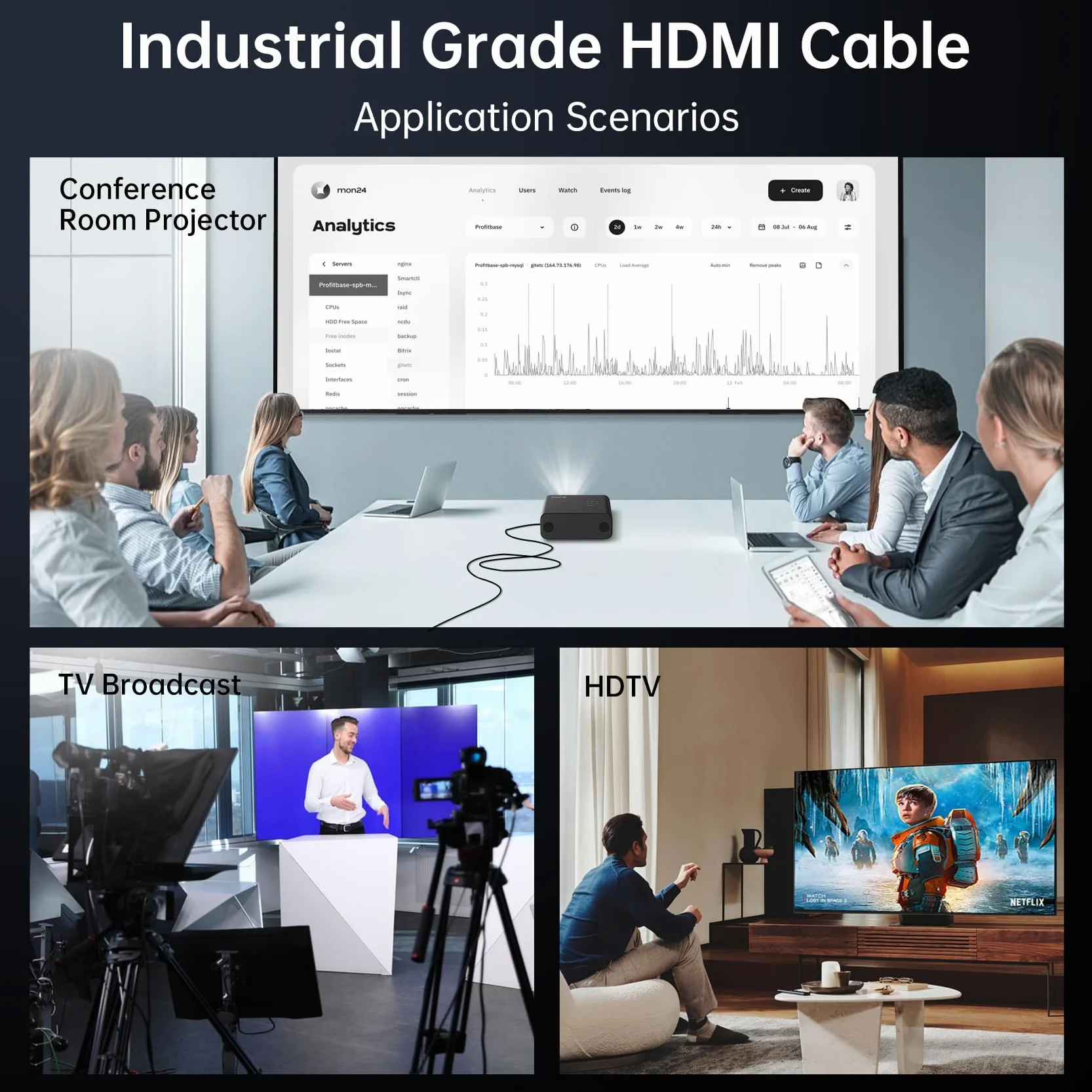 Cable HDMI 2.1 8K Ultra HD 48Gbps 8K@60Hz 4K@120Hz eARC HDCP 2.2&2.3 Compatible con HDTV PS5 Xbox Monitor 1M