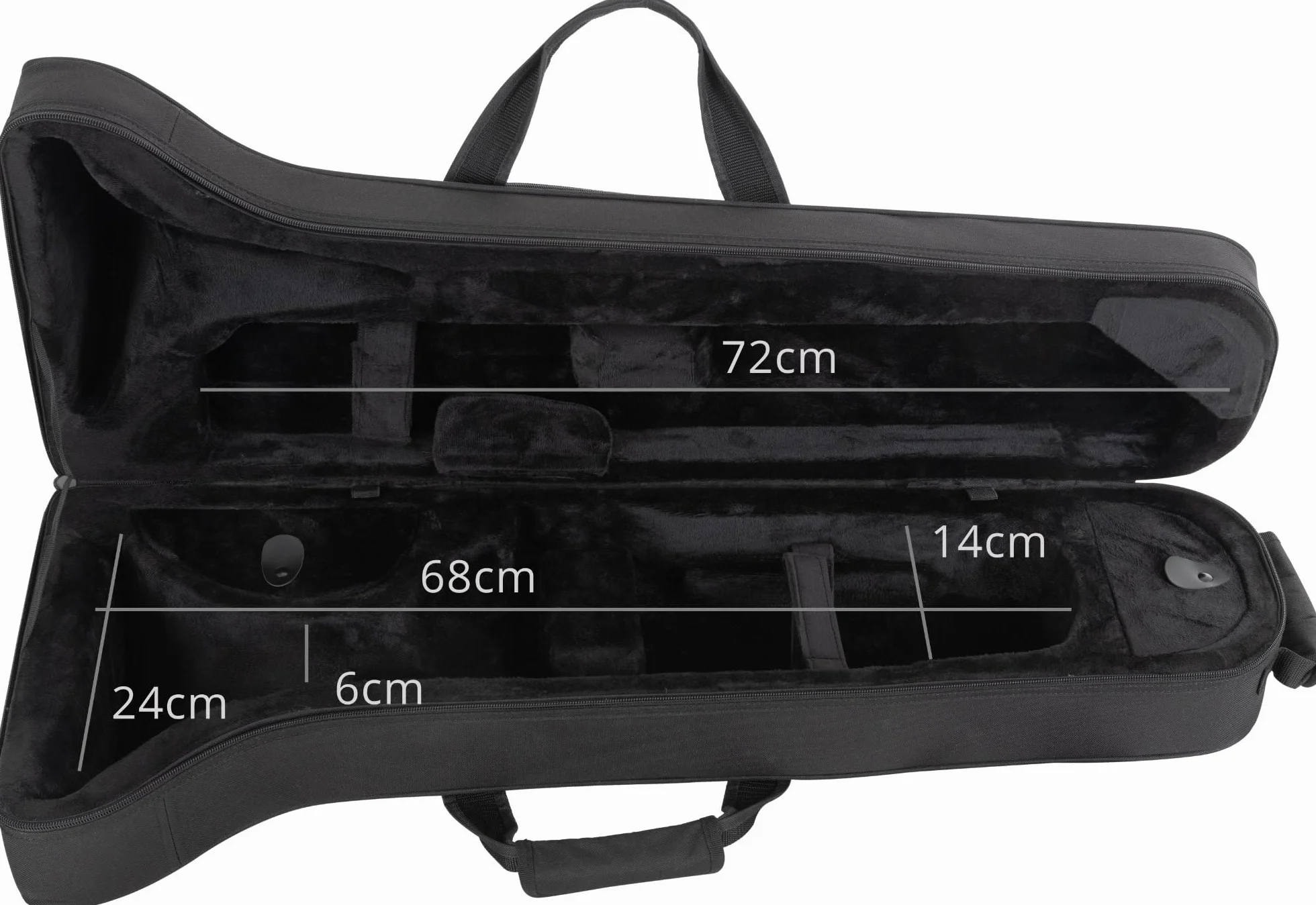 Classic Cantabile Bolsa para trombón Infantil - Práctico Bolsa Acolchado con Correas, Mochila Impermeable y Resistente al desgarro -Ligero Estuche para Todos Trombones comunes de Estudiantes - Negro