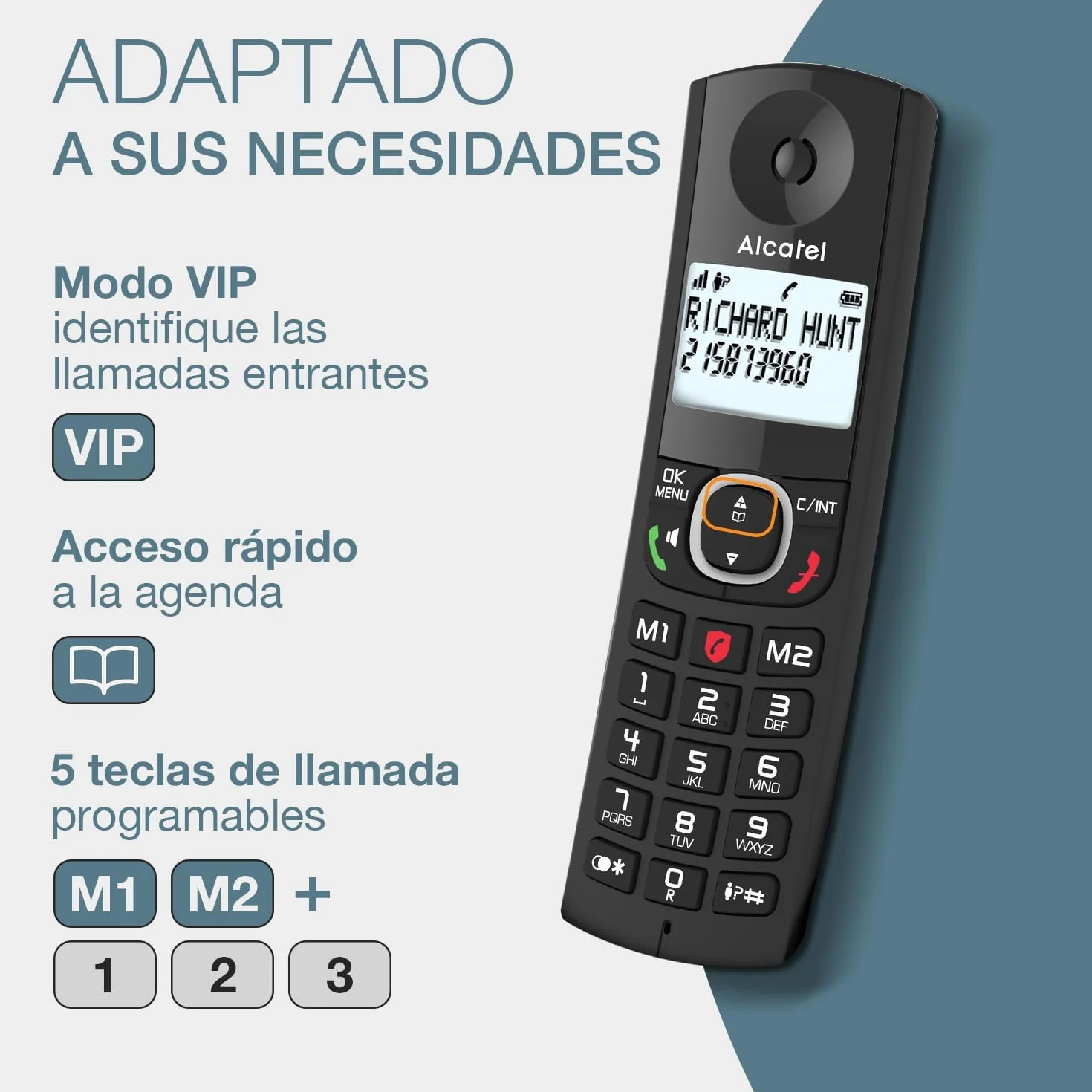 ALCATEL F530 Voice Trío Teléfono inalámbrico DECT con contestador automático - 3 terminales - Negro
