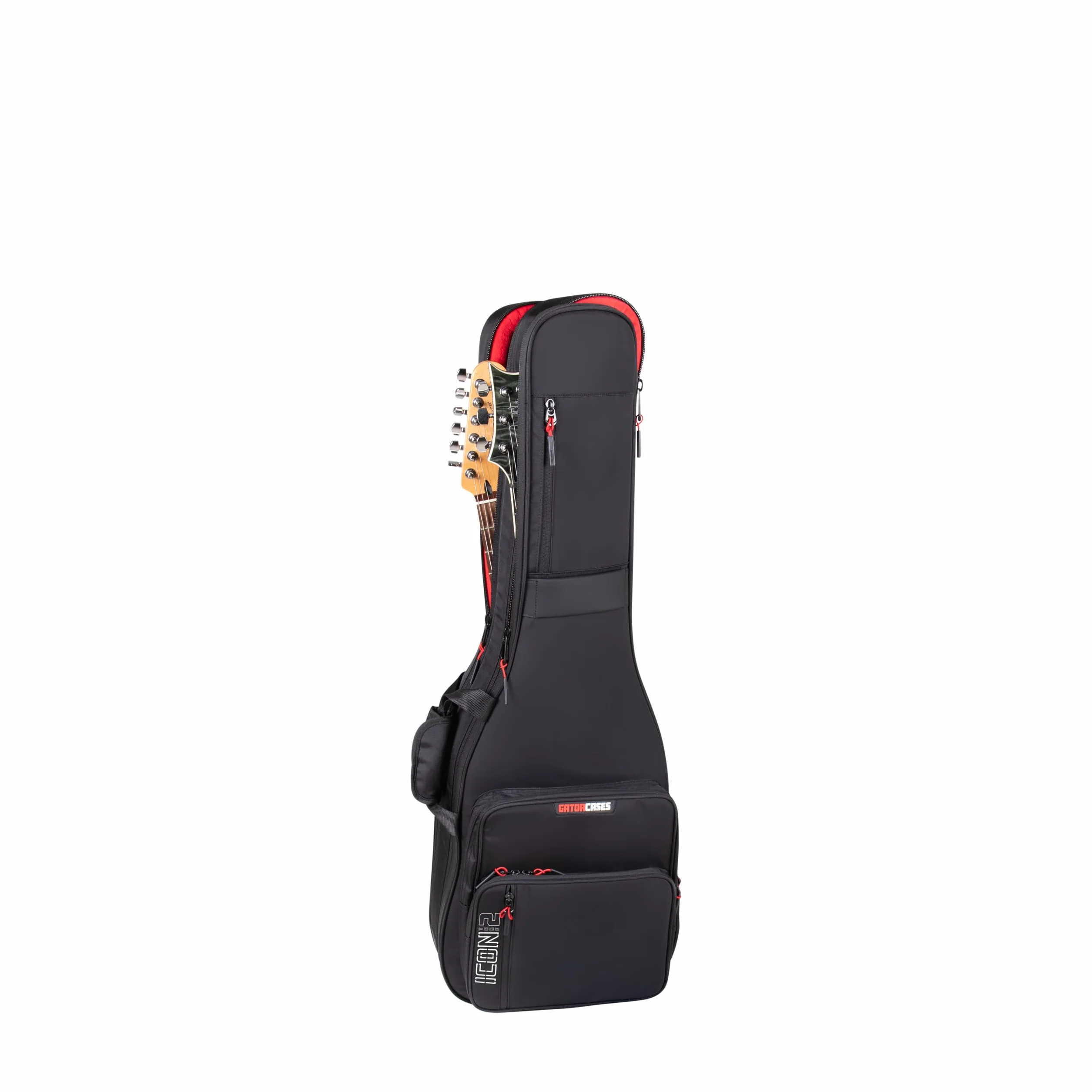 Gator Cases Icon Take Two Series Premium Double Gig Bag for (2) Electric Guitars, TSA-Friendly Zippers, Black (G-ICONTTELEC-BLK)