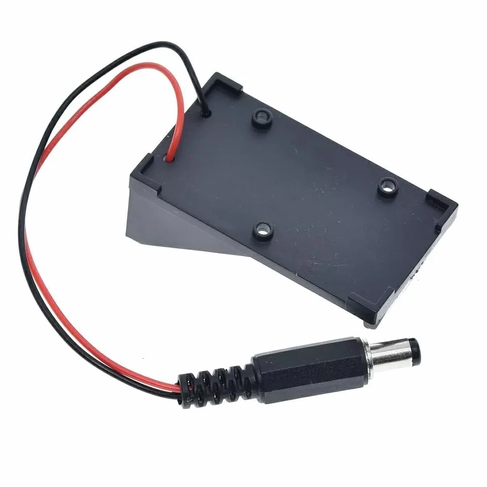 Portapilas Pila 9V, Portapila para Robótica, Portapila para arduino, Soporte de Batería 6LR61, Incluye Cable de 200mm, Voltaje Total: 9V, Conector DC 5.5 x 2.1 mm