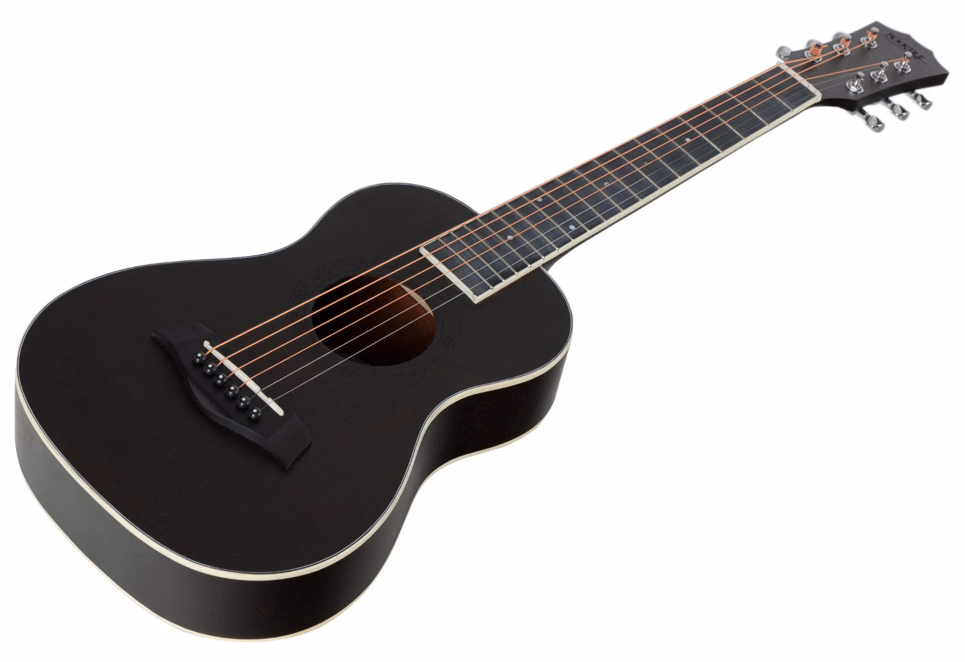 Rocktile G-10 BK Guitarlele Negra - Guitarra acústica en formato de viaje - Tapa: Cedro - Fondo y aros: Caoba - Mástil: Okoume - Escala: 51 cm - Acabado abierto en negro
