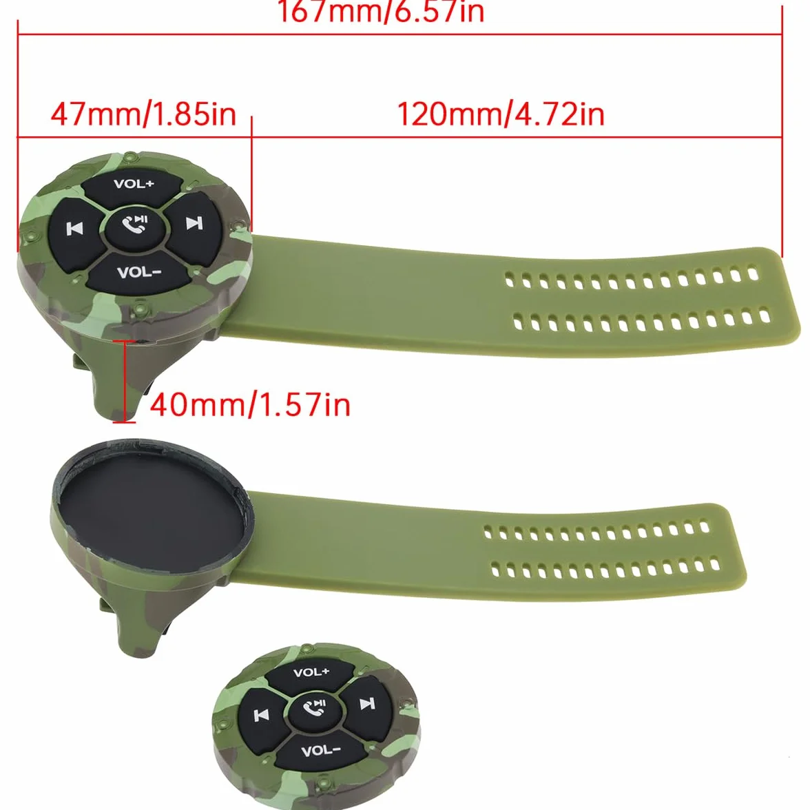 Control Remoto Inalámbrico Bluetooth Impermeable IP67 Universal Verde para Coche
