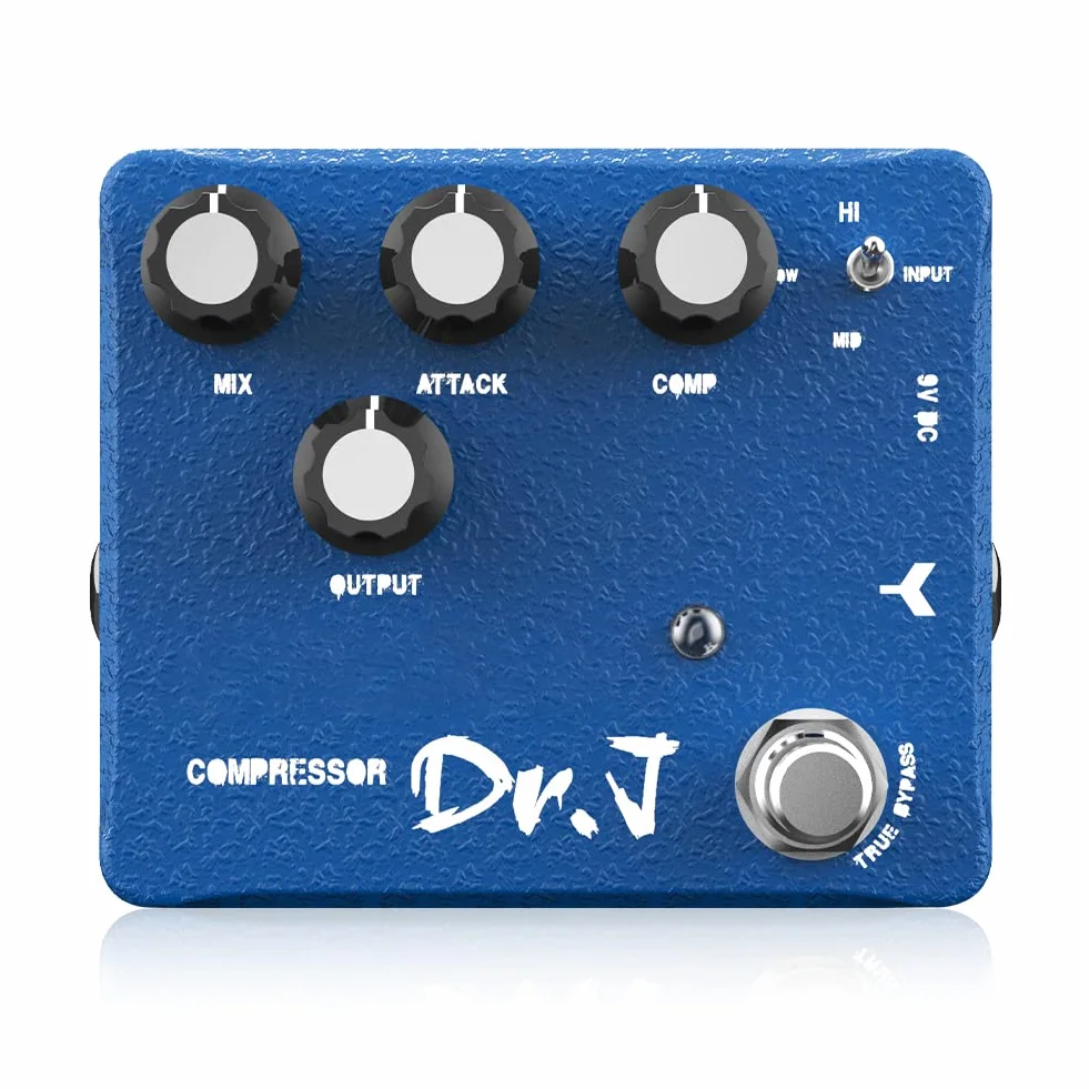 JOYO Pedal de compresor y pedal de impulso limpio con 3 bandas EQ efecto sostenido para guitarra eléctrica, bajo, diseño True Bypass (edición de gama alta D55)